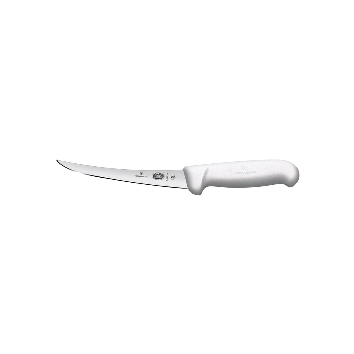Victorinox Fibrox Boning Knife Curved Narrow Blade 15cm (White)