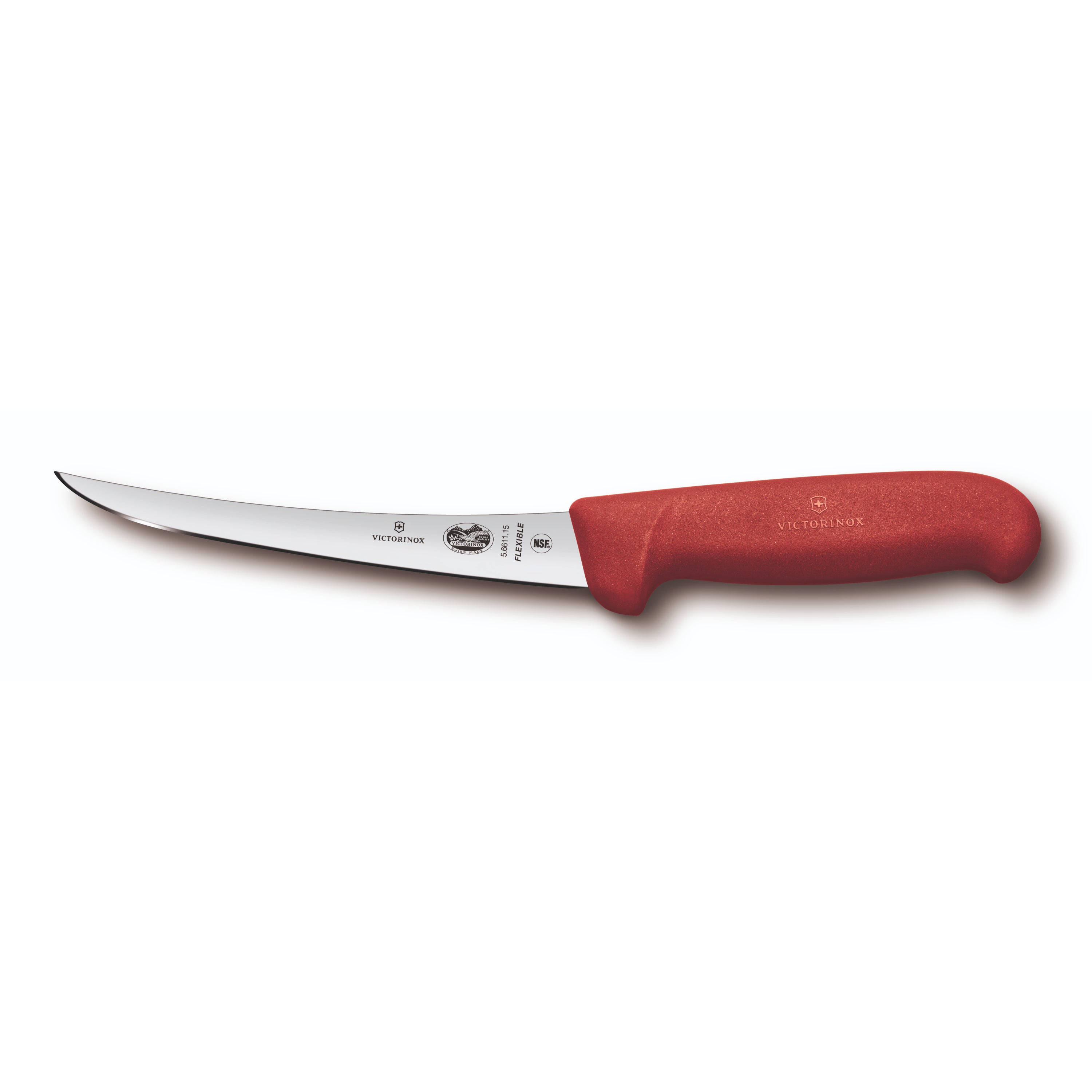 Victorinox Fibrox Boning Knife Curved Flexible 15cm - Red