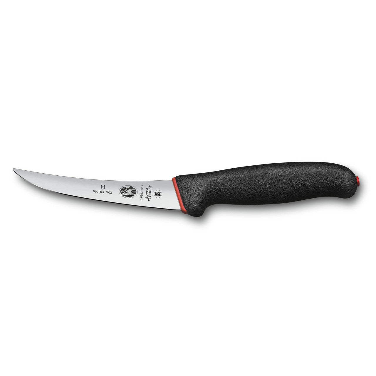 Victorinox Boning Knife, 12cm Curved, Super Flexible Narrow Blade - Dual Grip