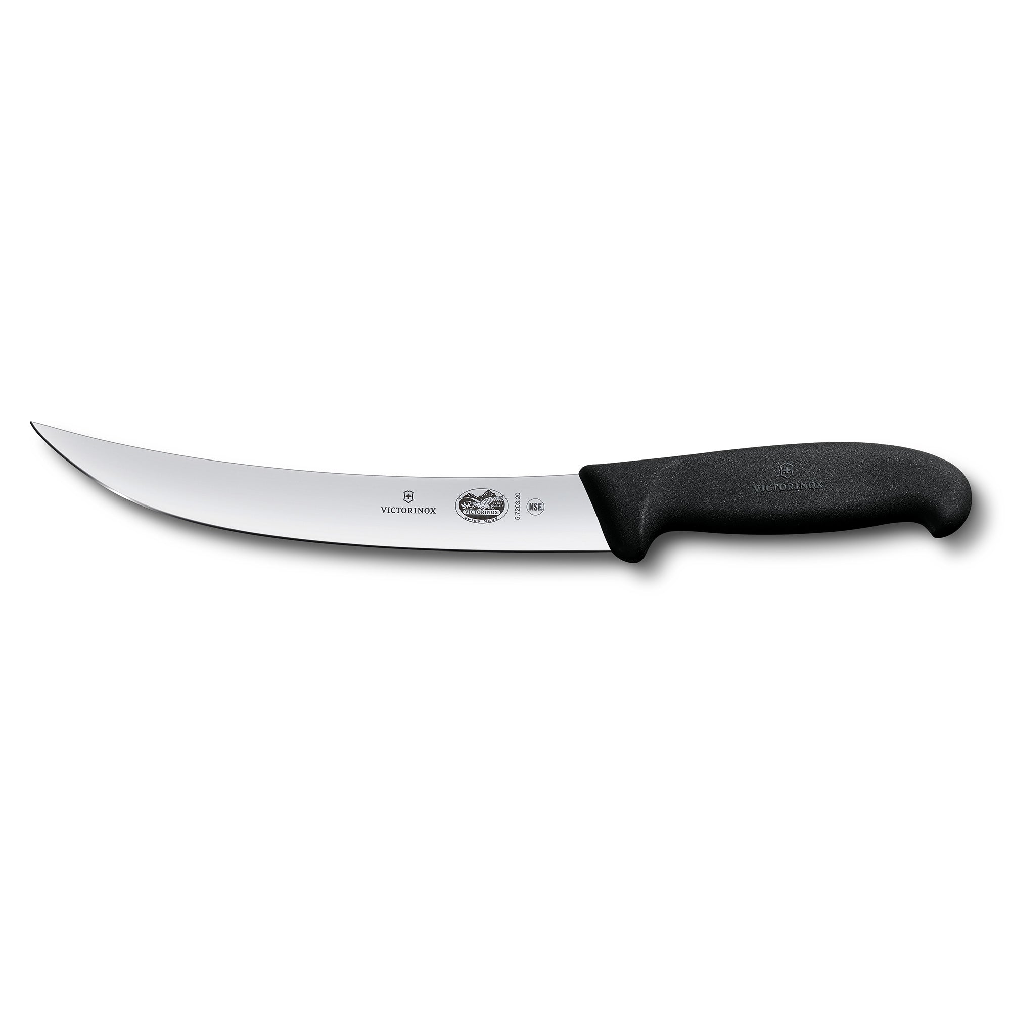 Victorinox Breaking Knife,20cm Curved,Narrow Blade,Fibrox - Black