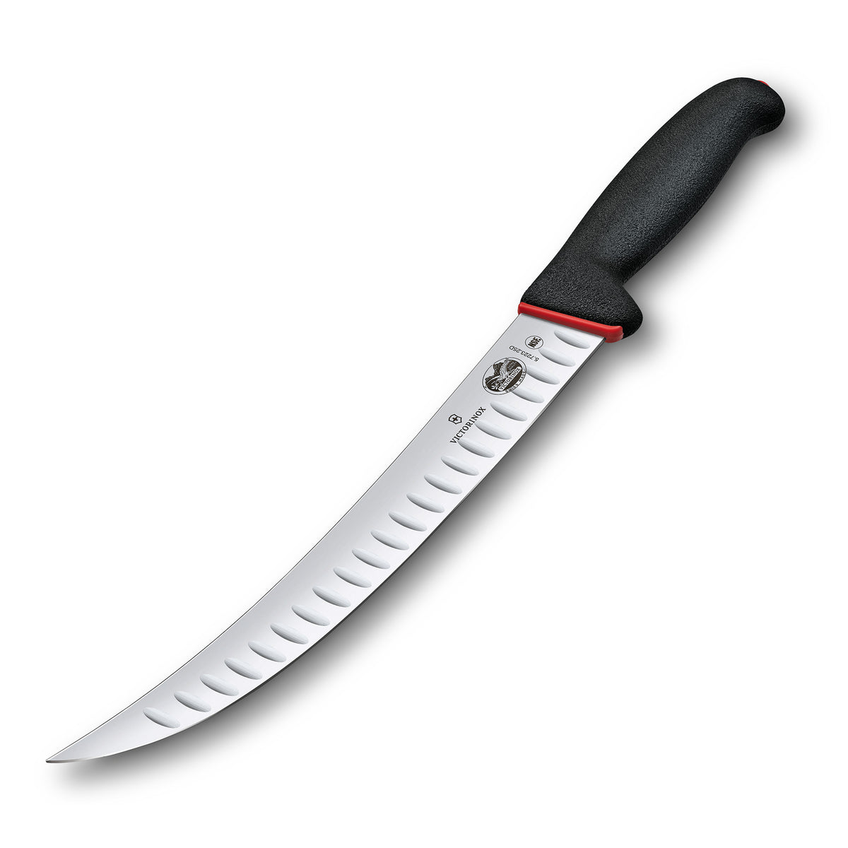 Victorinox Dual Grip Slaughter Knife Curved Narrow Fluted Blade 25cm