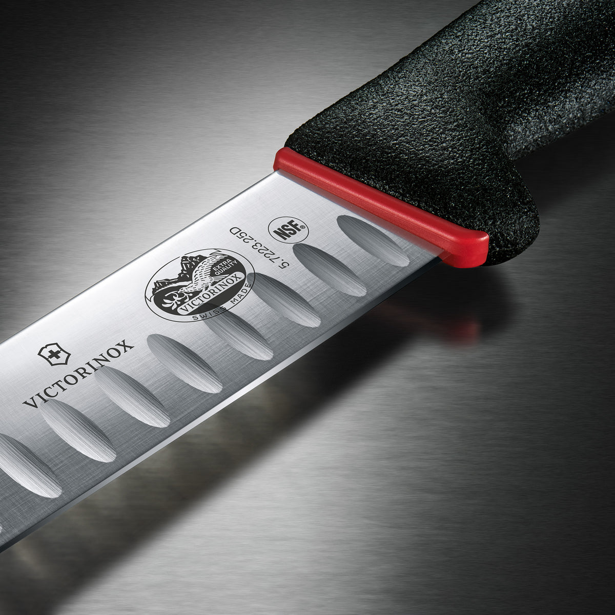 Victorinox Dual Grip Slaughter Knife Curved Narrow Fluted Blade 25cm