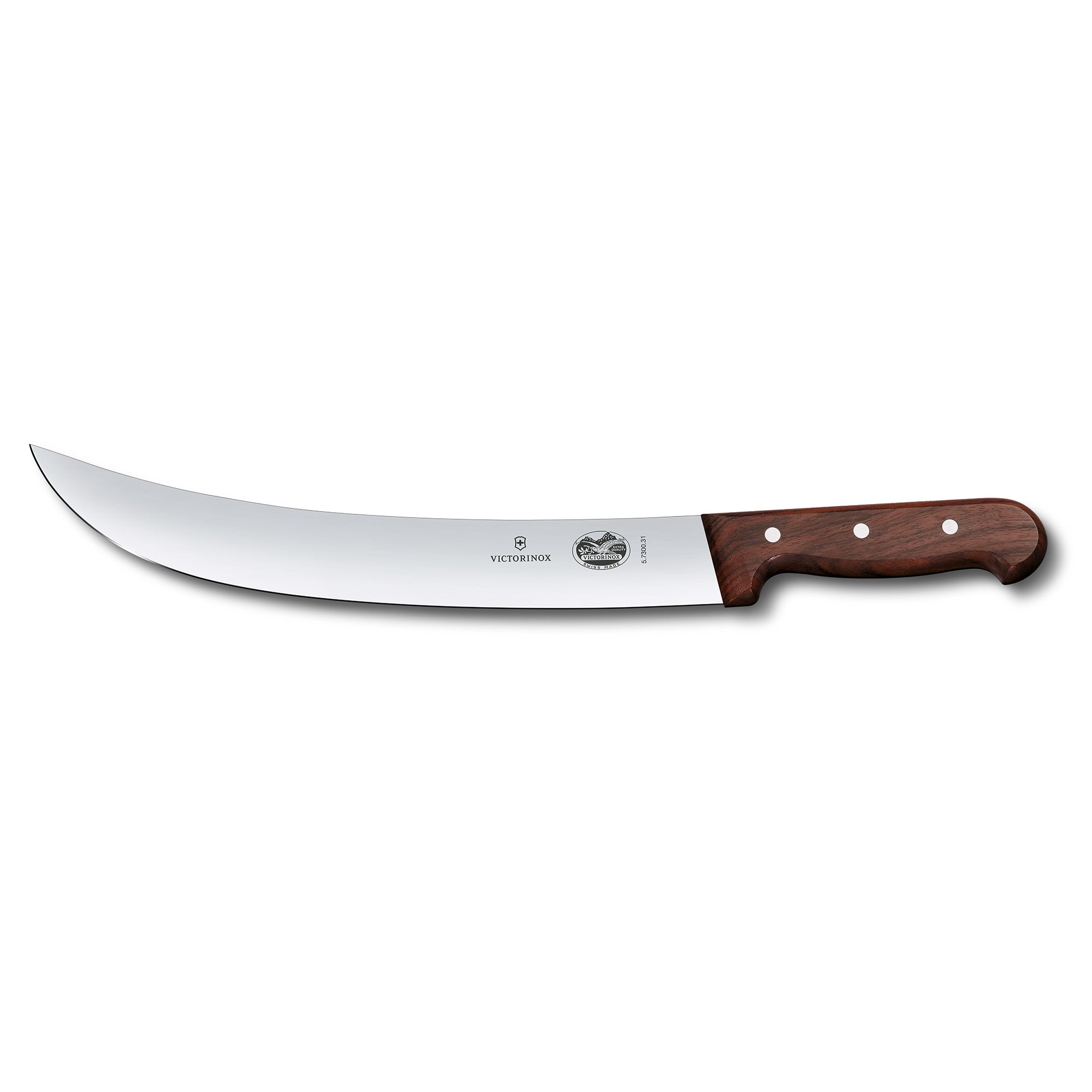Victorinox Cimeter Knife,25cm Curved,Wide Blade - Wood