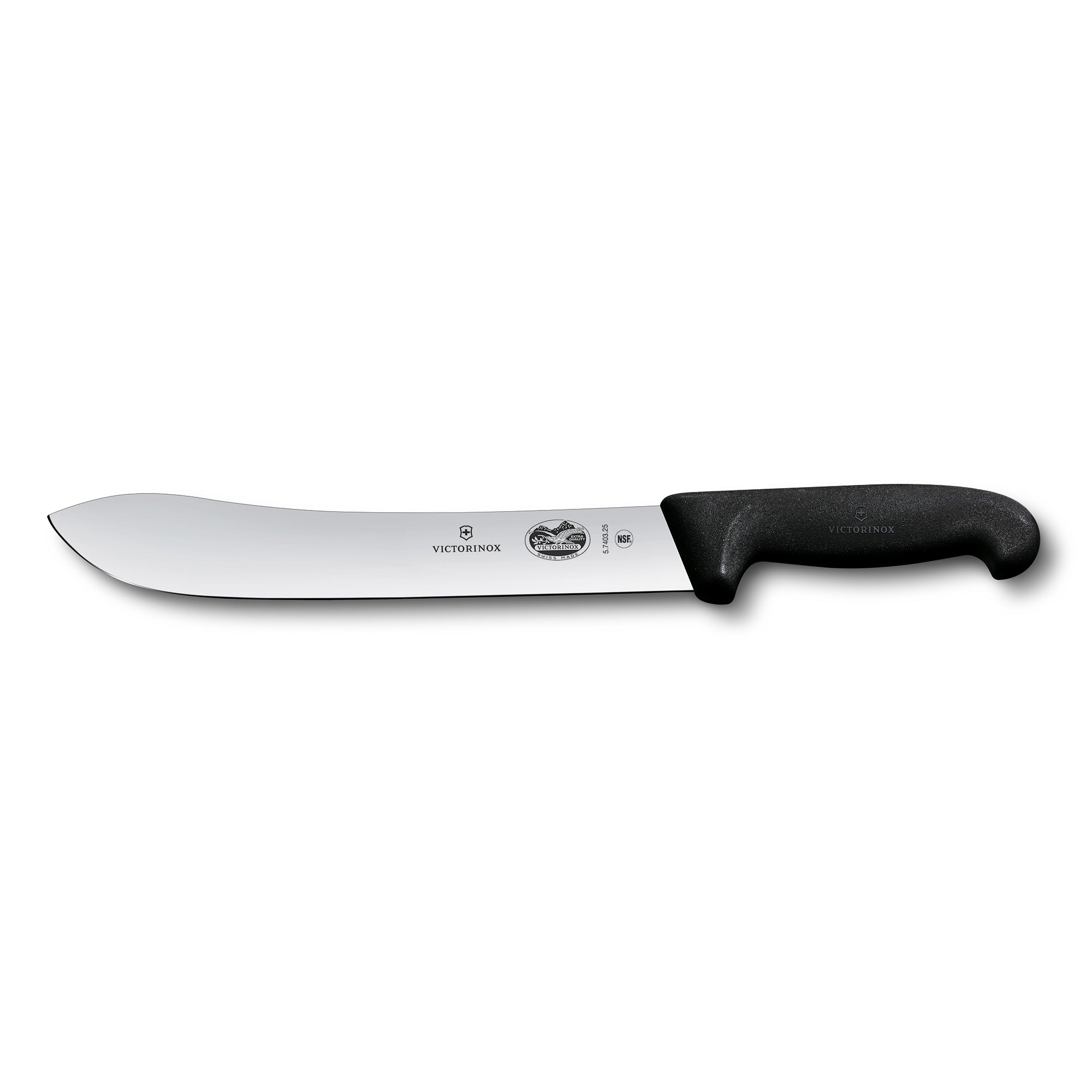 Victorinox Butchers Knife,18cm Wide Tip Blade,Fibrox - Black