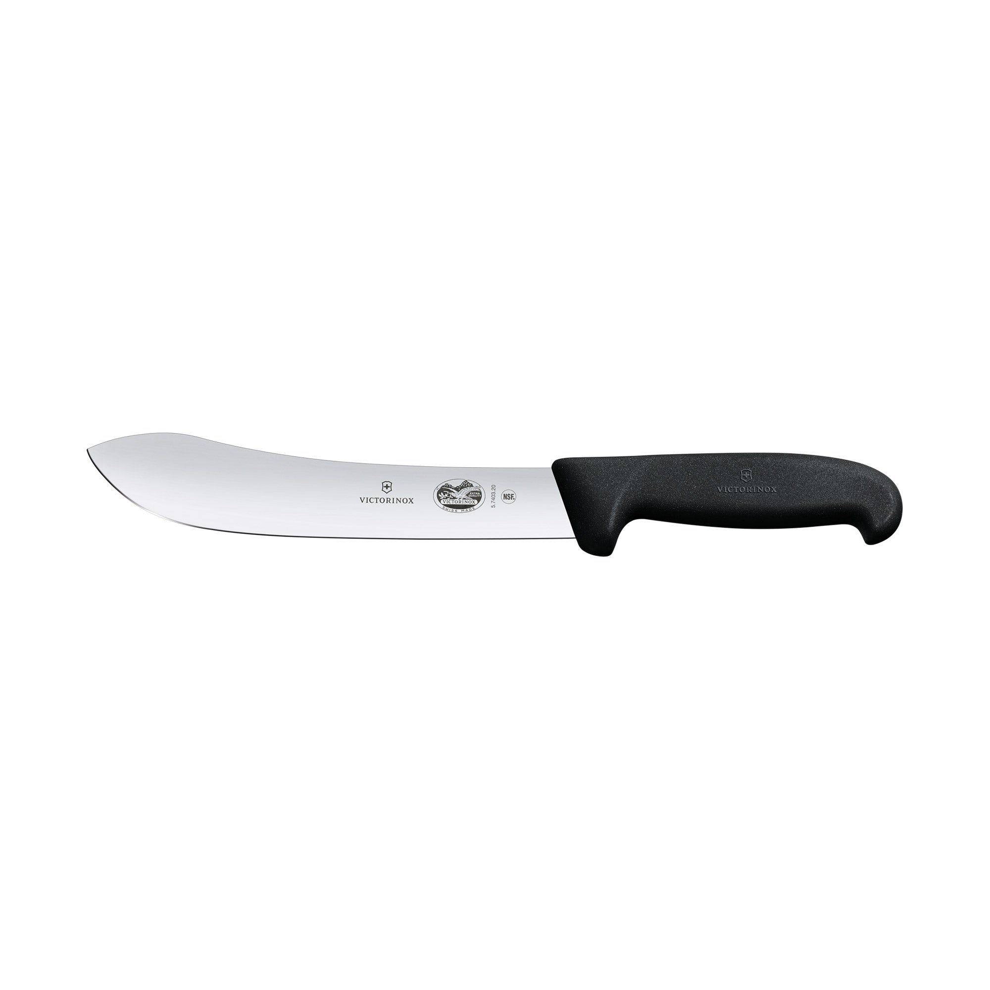 Victorinox Butchers Knife,20cm Wide Tip Blade,Fibrox - Black