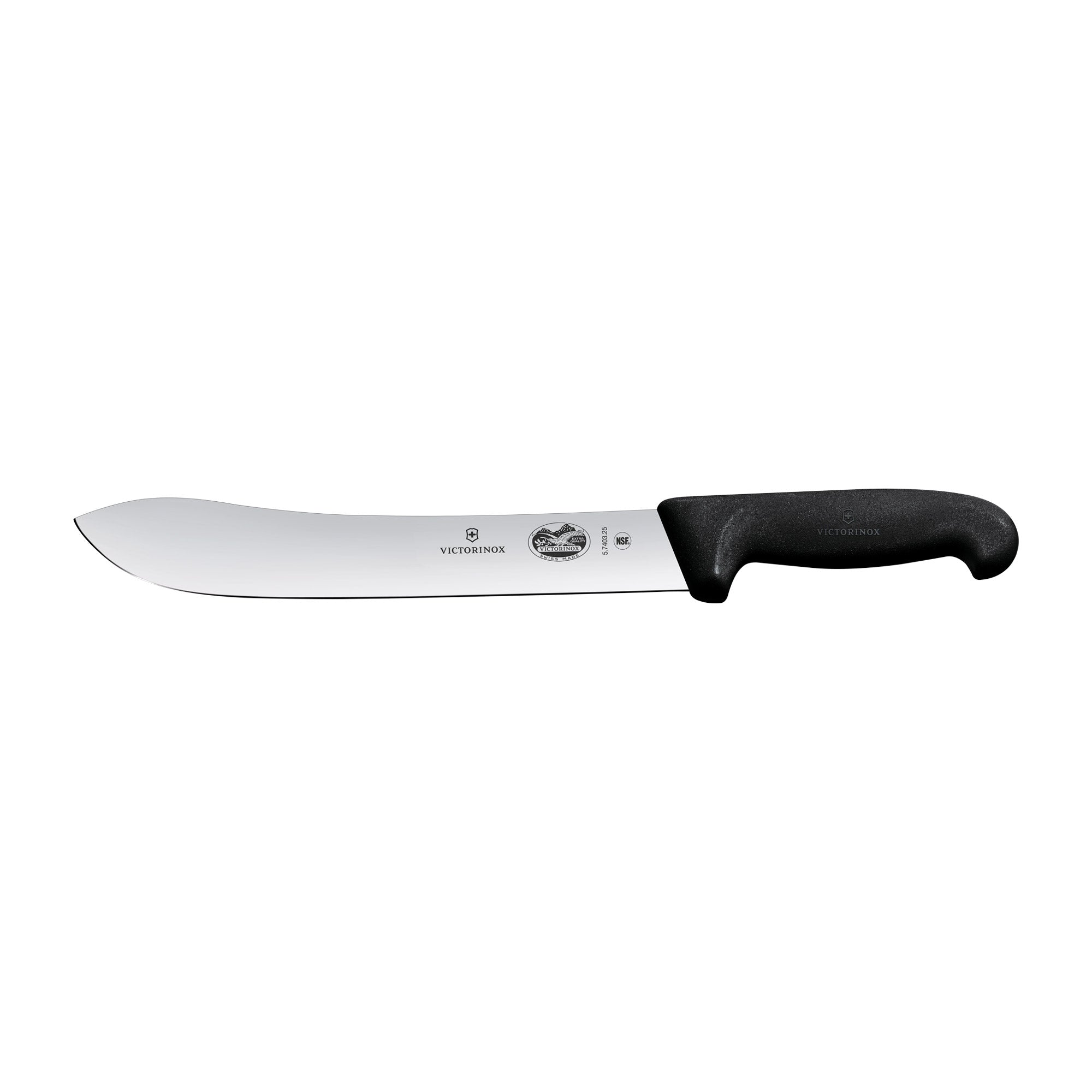 Victorinox Butchers Knife,25cm Wide Tip Blade,Fibrox - Black