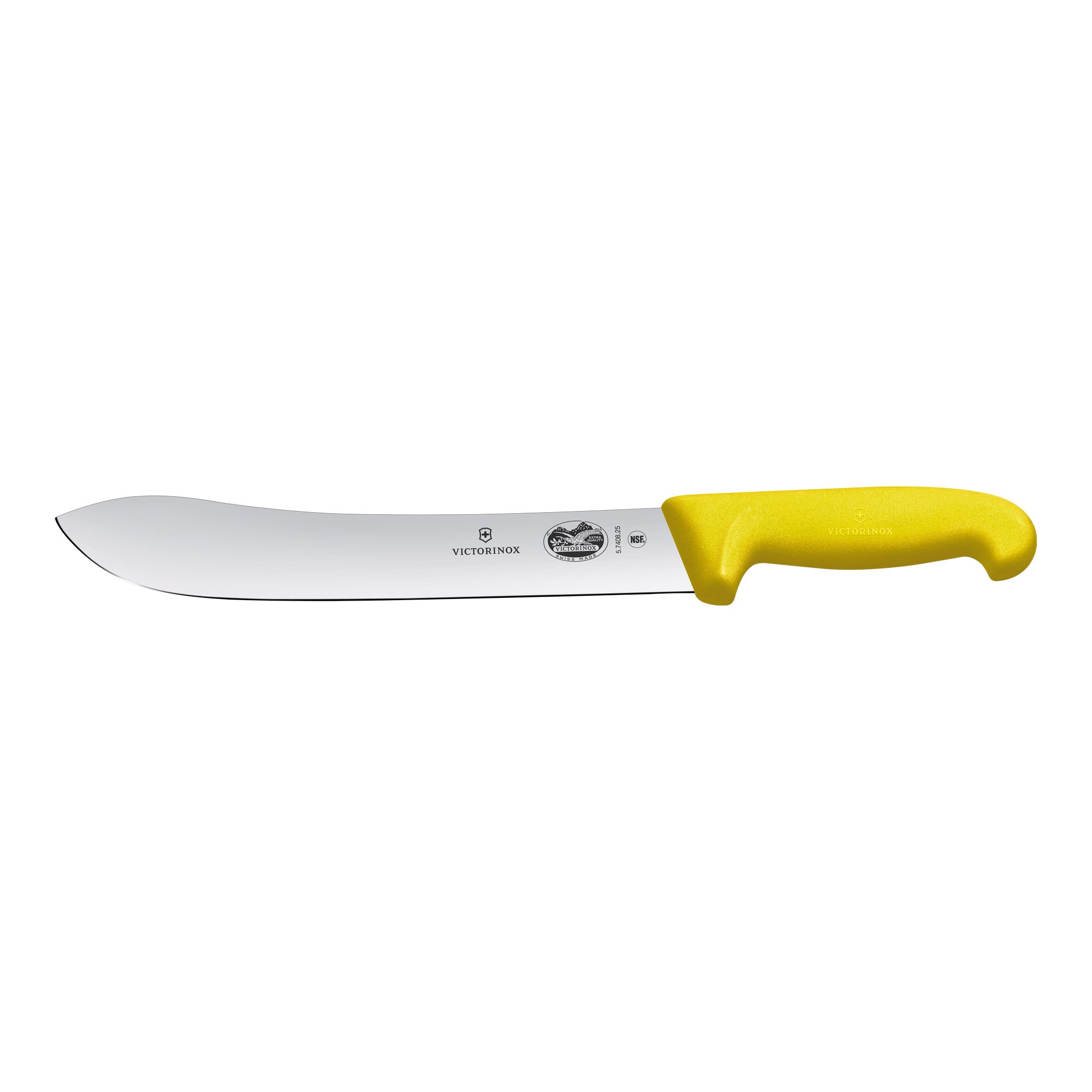 Victorinox Butchers Knife,25cm Wide Tip Blade,Fibrox - Yellow