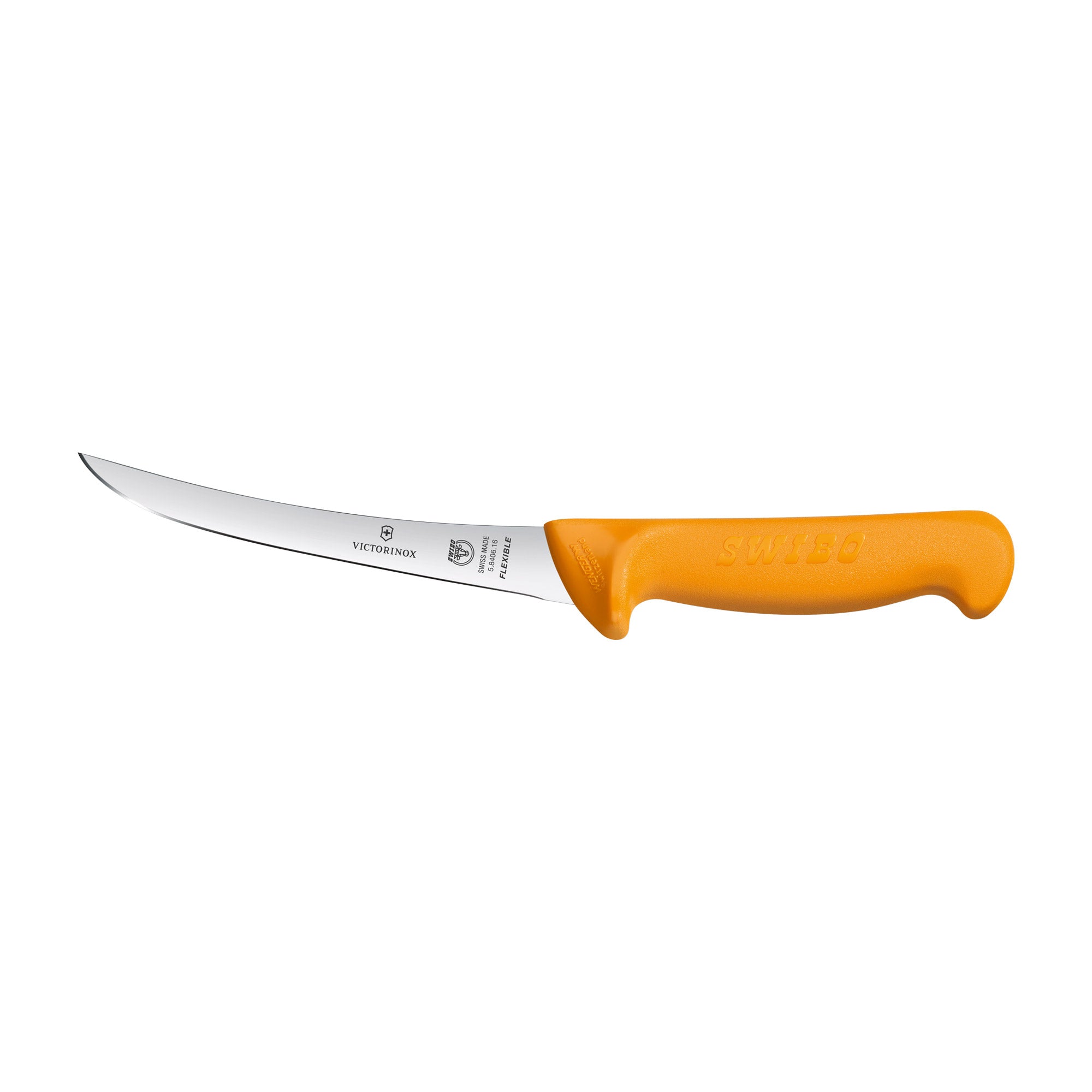 Victorinox Swibo Boning Knife,13cm Curved Flexible Blade - Yellow