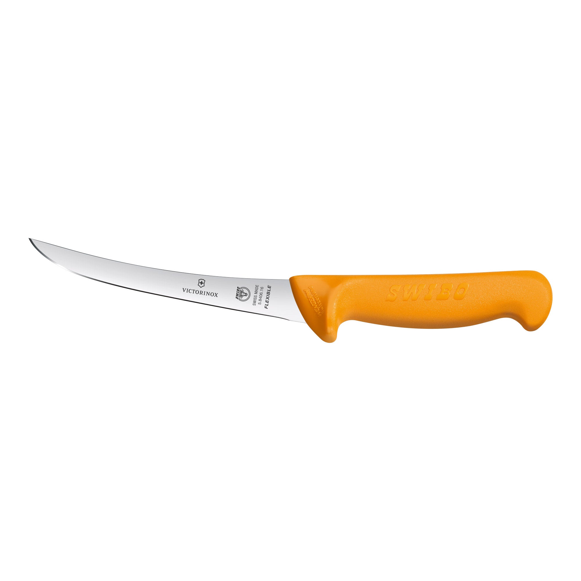 Victorinox Swibo Boning Knife,16cm Curved Flexible Blade - Yellow