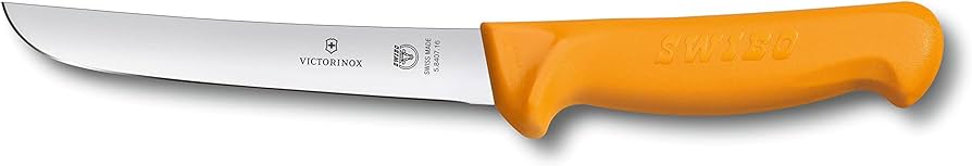 Victorinox Swibo Boning Knife,16cm Curved Wide Blade - Yellow