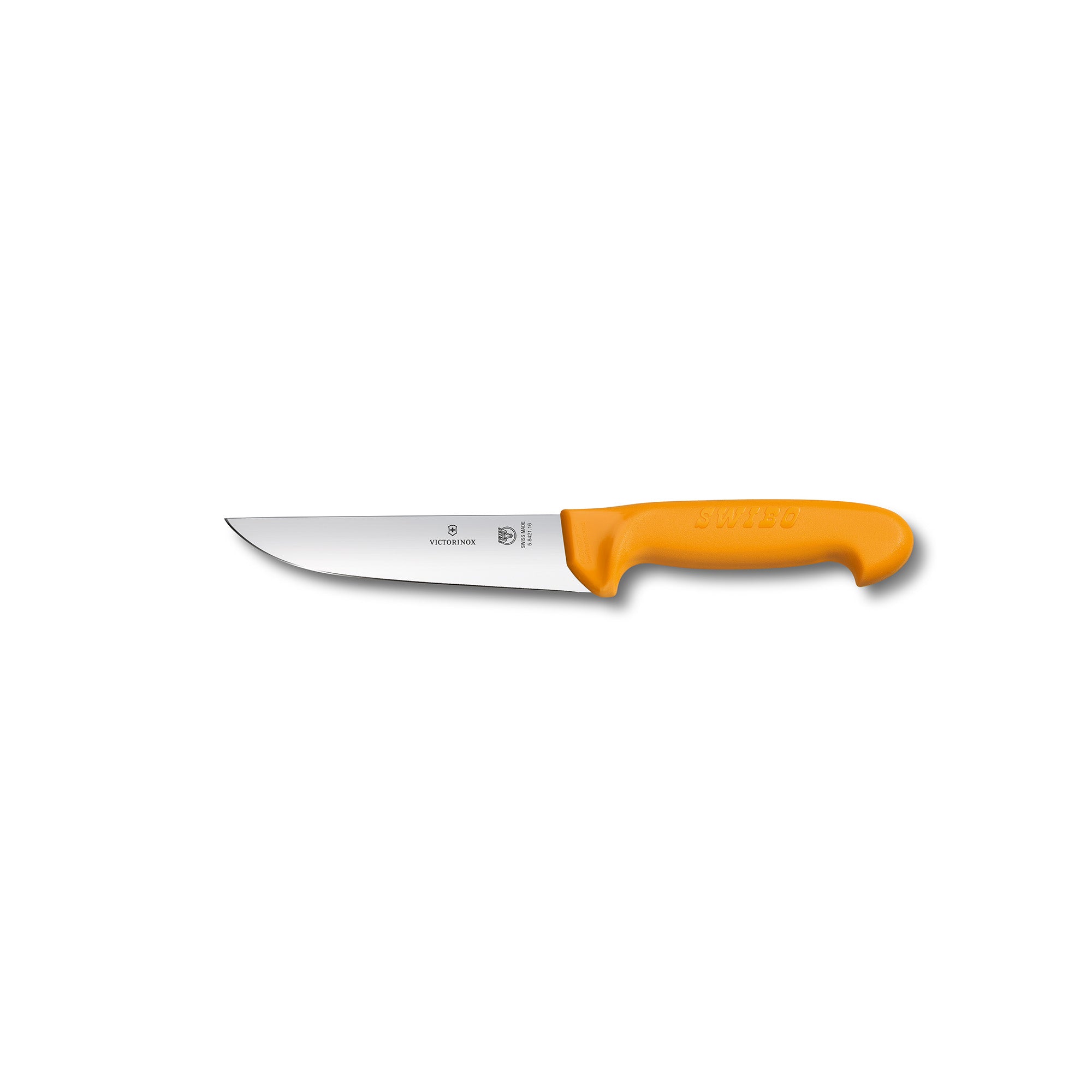 Victorinox Swibo Butchers Knife,14cm Straight Back Blade - Yellow