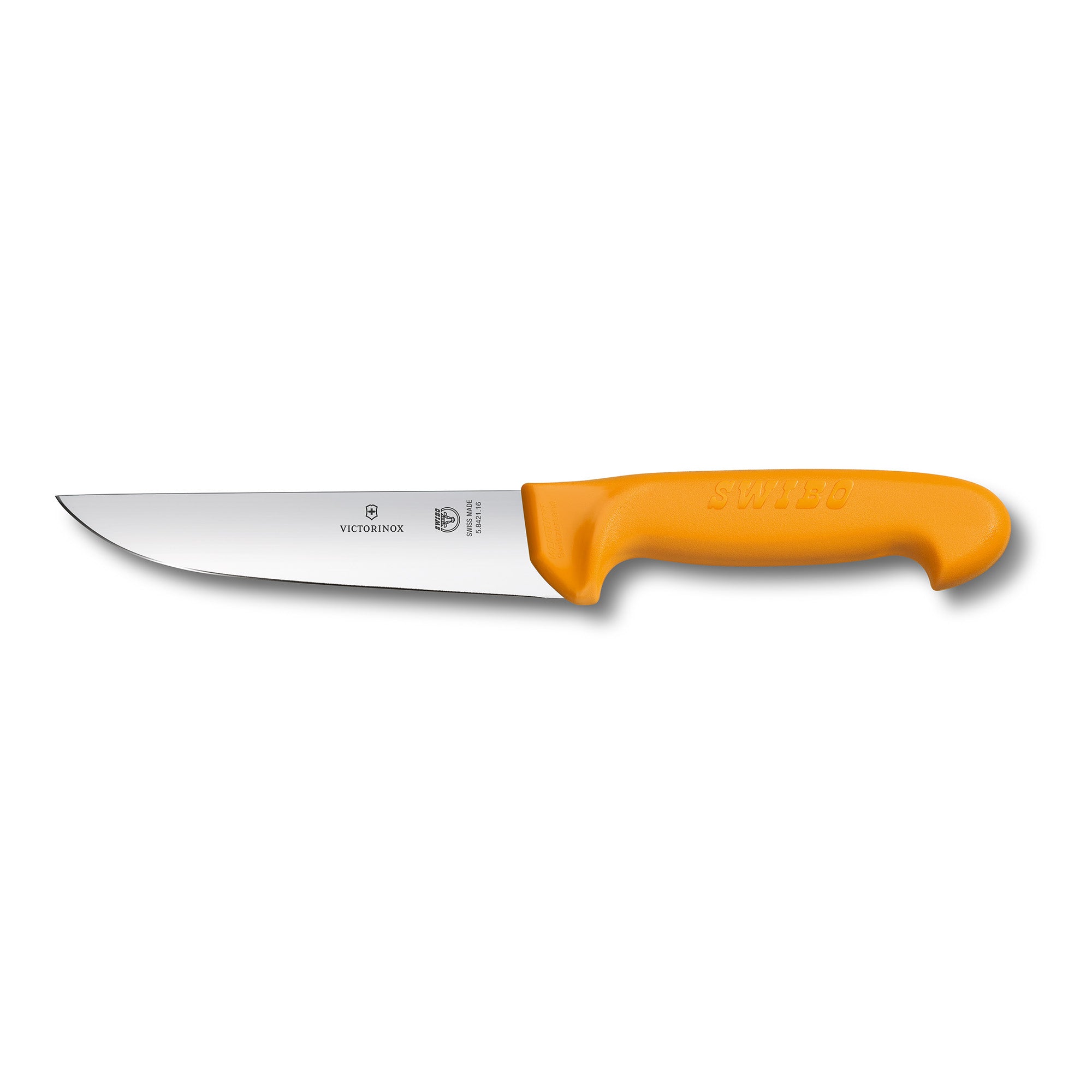 Victorinox Swibo Butchers Knife,18cm Straight Back Blade - Yellow