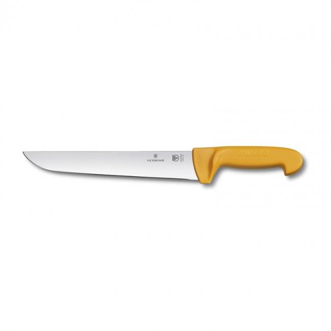 Victorinox Swibo Butchers Knife,26cm Straight Back Blade - Yellow