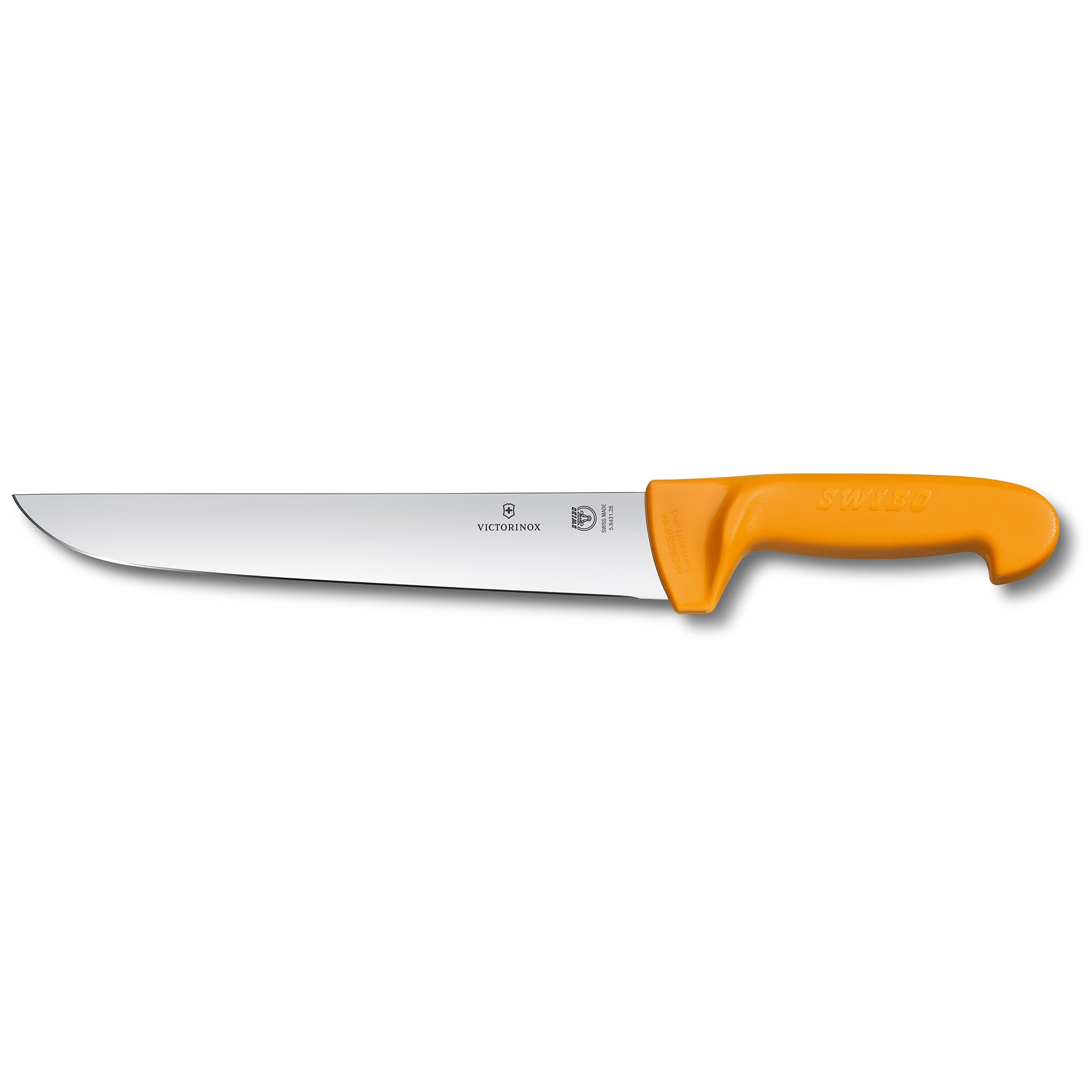 Victorinox Swibo Butchers Knife,29cm Straight Back Blade - Yellow