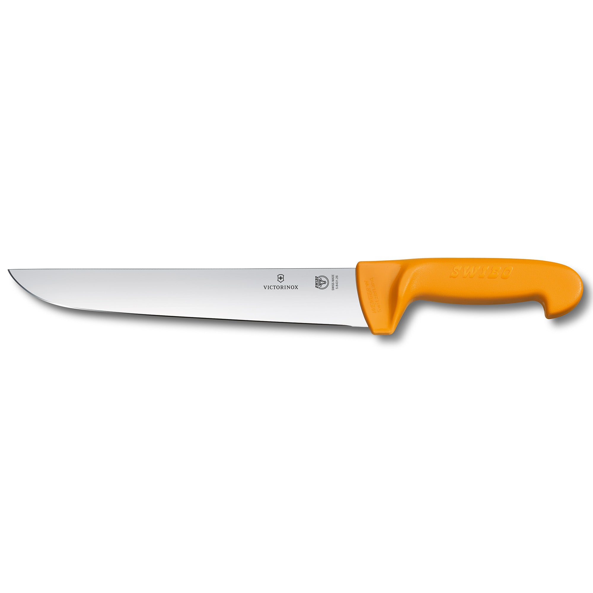 Victorinox Swibo Butchers Knife,31cm Straight Back Blade - Yellow