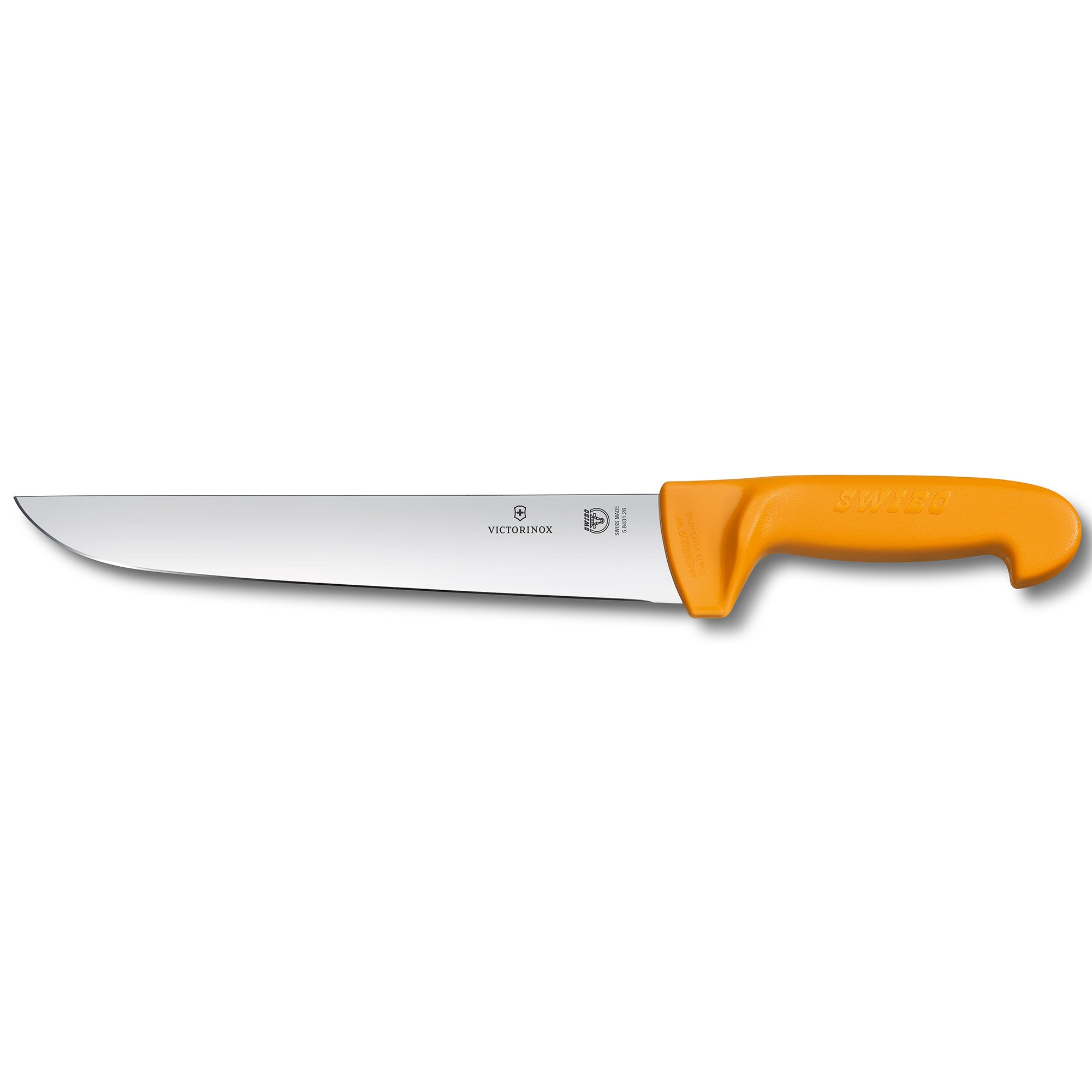 Victorinox Swibo Butchers Knife,34cm Straight Back Blade - Yellow