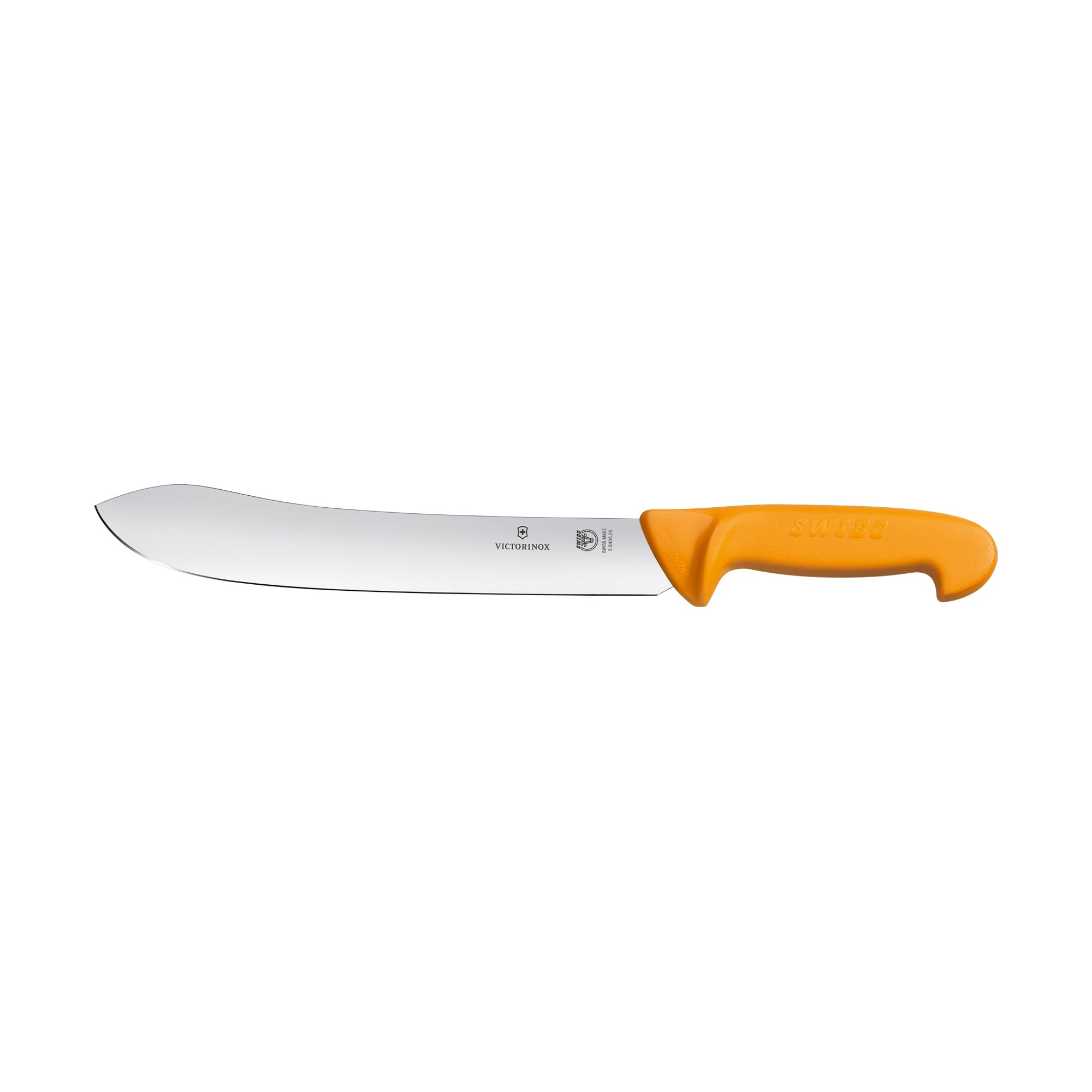 Victorinox Swibo Butchers Knife,25cm Wide Tip Stiff Blade - Yellow