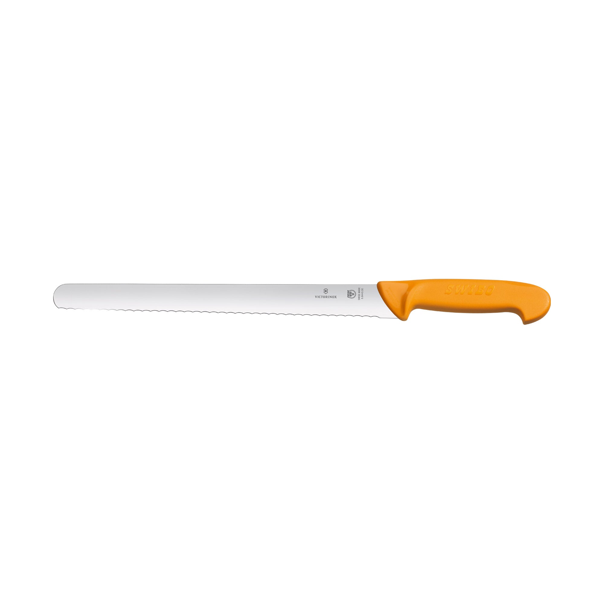 Victorinox Swibo Slicing Knife,25cm Round Wavy Blade 30mm width - Yellow