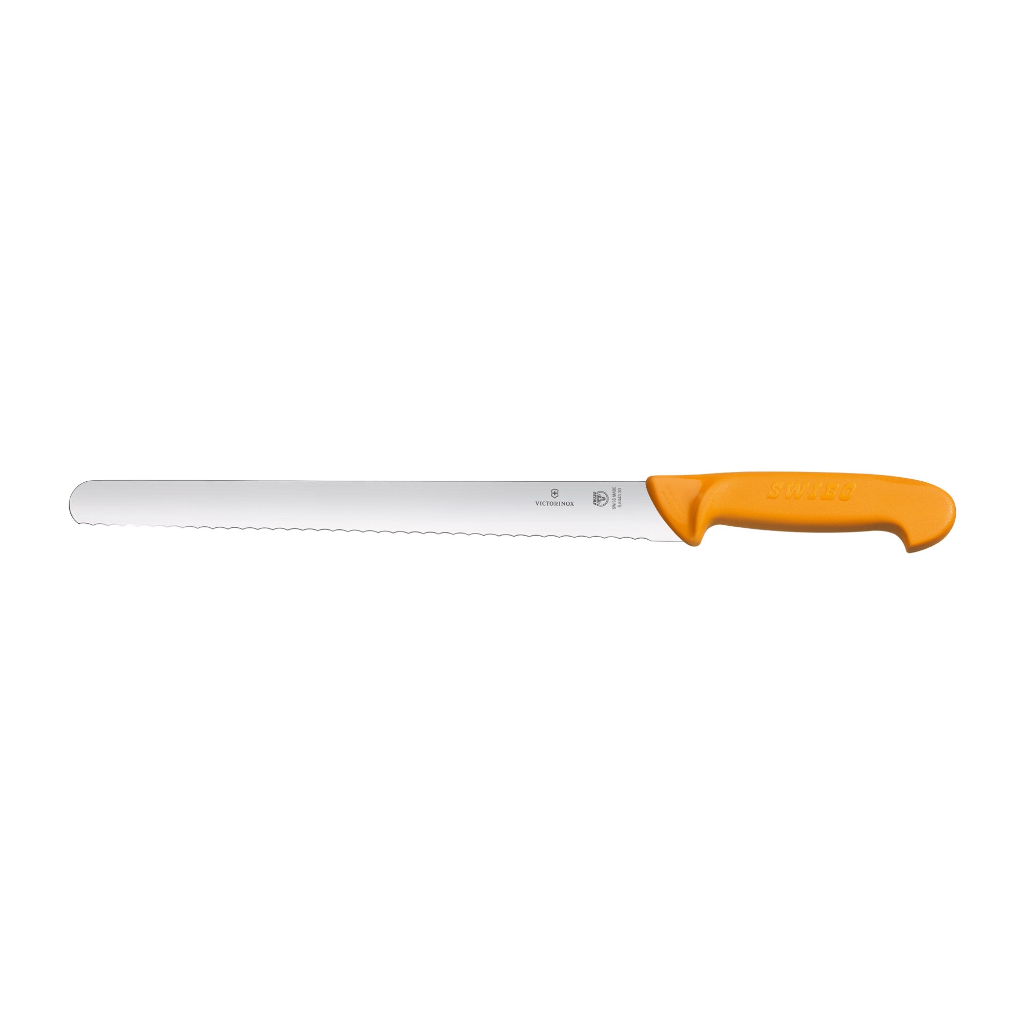 Victorinox Swibo Slicing Knife,30cm Round Wavy Blade 30mm width - Yellow