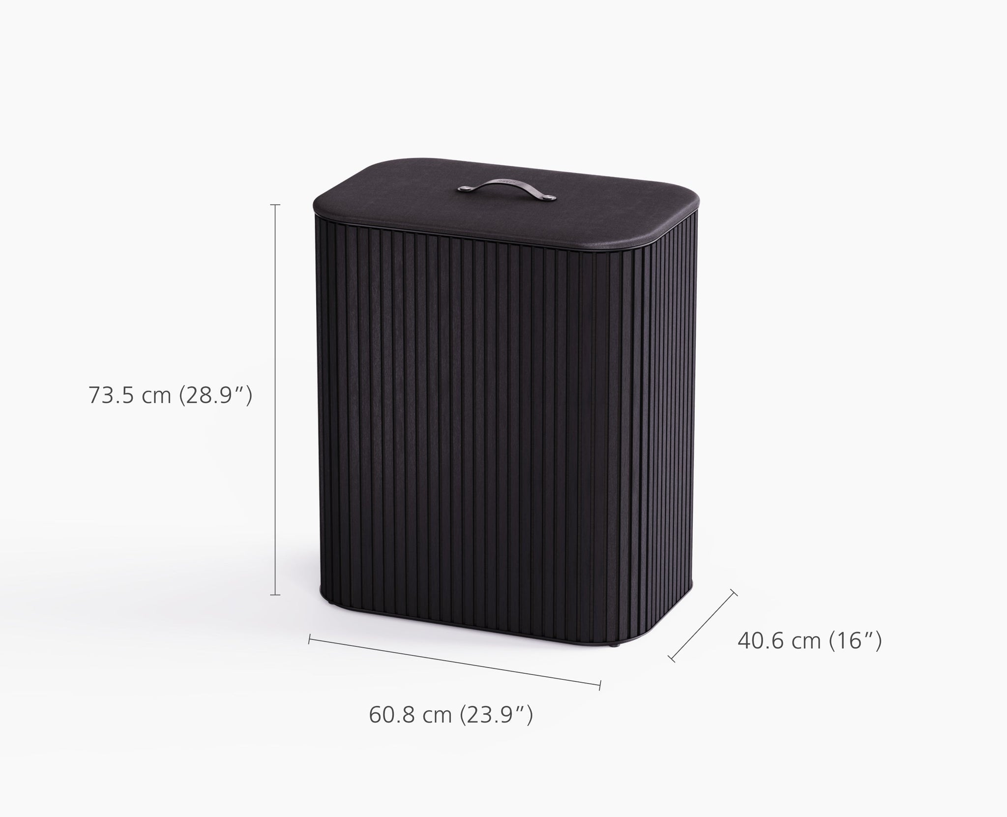 Joseph Joseph Tota Twin Luxe 90L Easy-Empty Bamboo Laundry Basket  (Carbon Black)