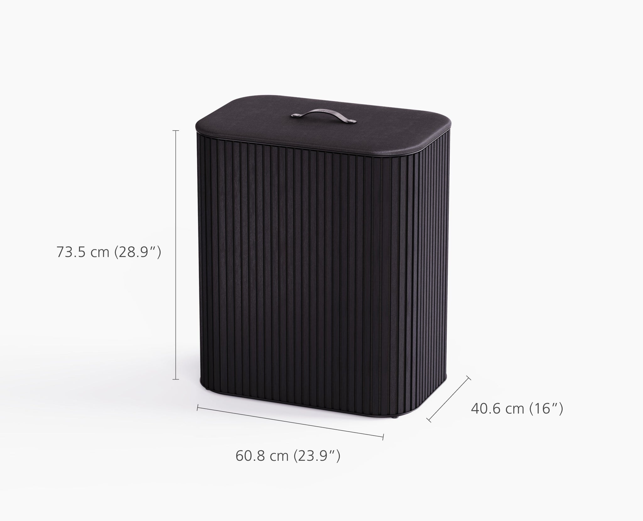 Joseph Joseph Tota Trio Luxe 90L Easy-Empty Bamboo Laundry Basket  (Carbon Black)