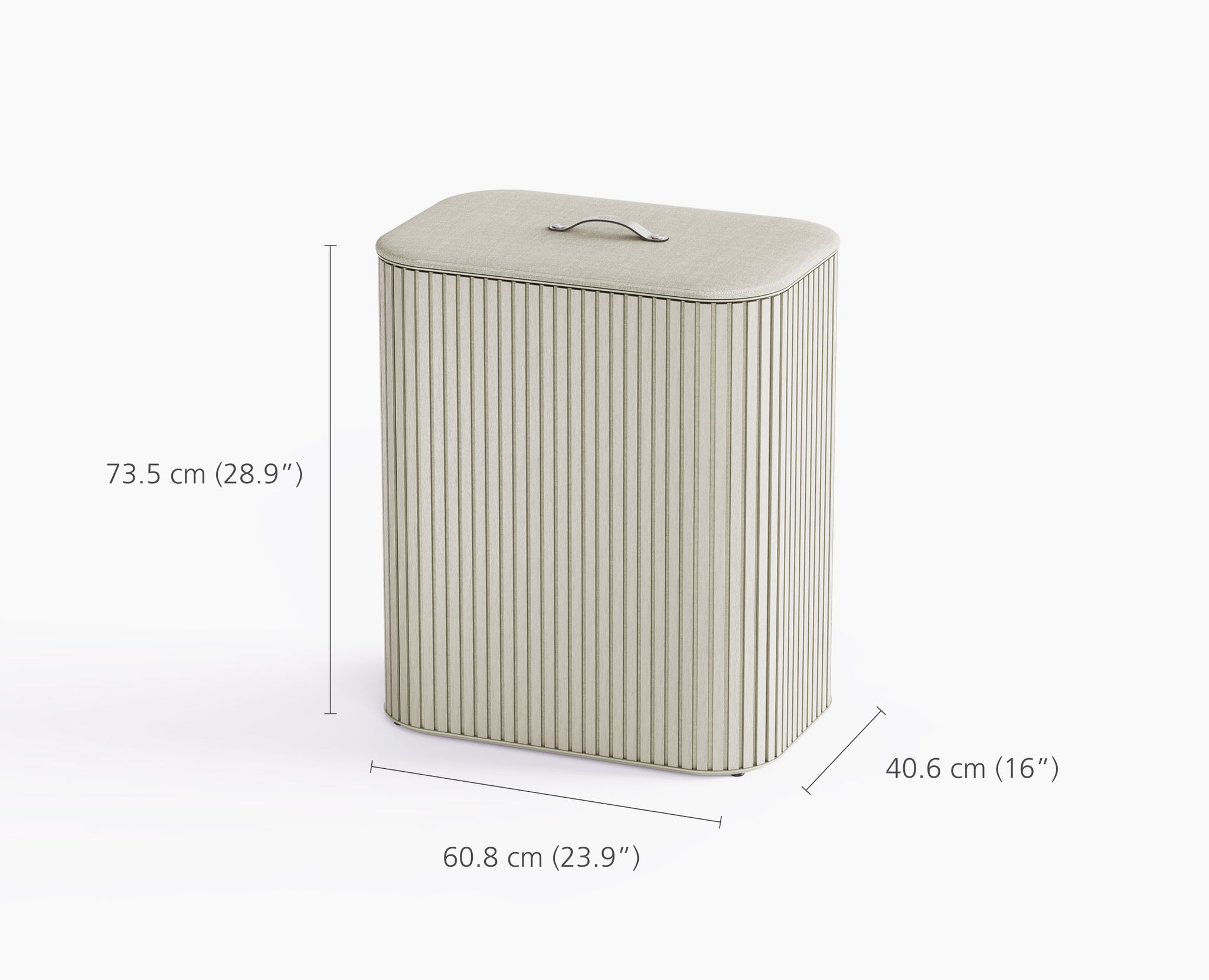 Joseph Joseph Tota Trio Luxe 90L Easy-Empty Bamboo Laundry Basket (Ecru)