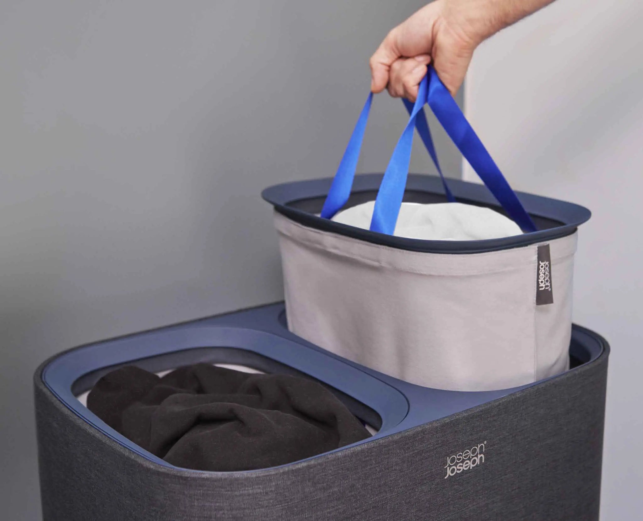 Joseph Joseph Tota 90-Litre Laundry Separation Basket - Black