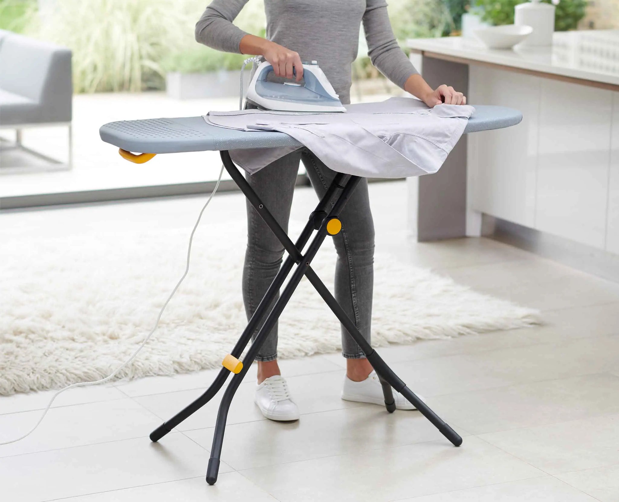 Joseph Joseph Glide Easy-Store Ironing Board - Grey/Yellow