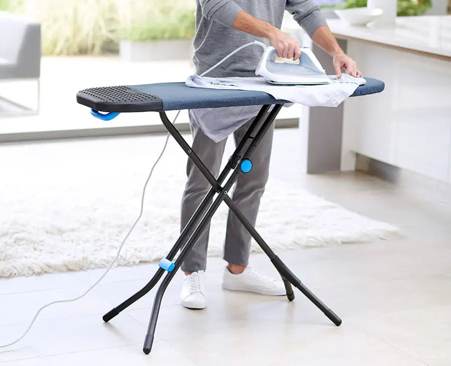 Joseph Joseph Glide Plus Easy-Store Ironing Board With Advanced Cover -  Black/Blue