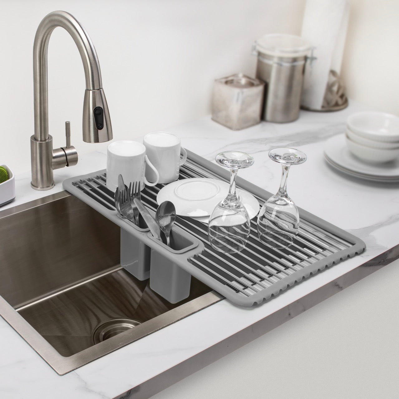 Joie Over Sink Drying Rack Cutlery Hold