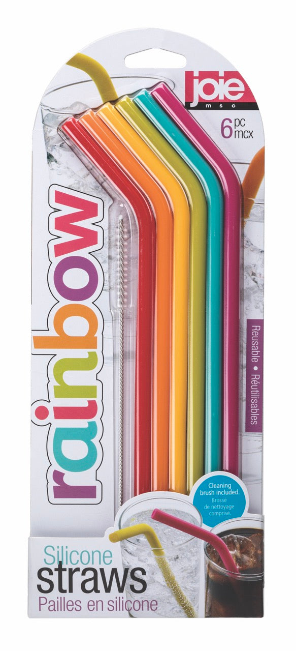 Joie Silicone Straw 6 Piece Set w Brush