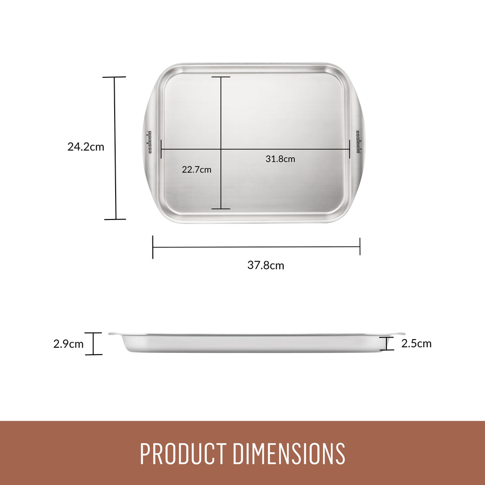 Essteele Clad Stainless Steel Baking Sheet 23 x 32 x 2.5cm