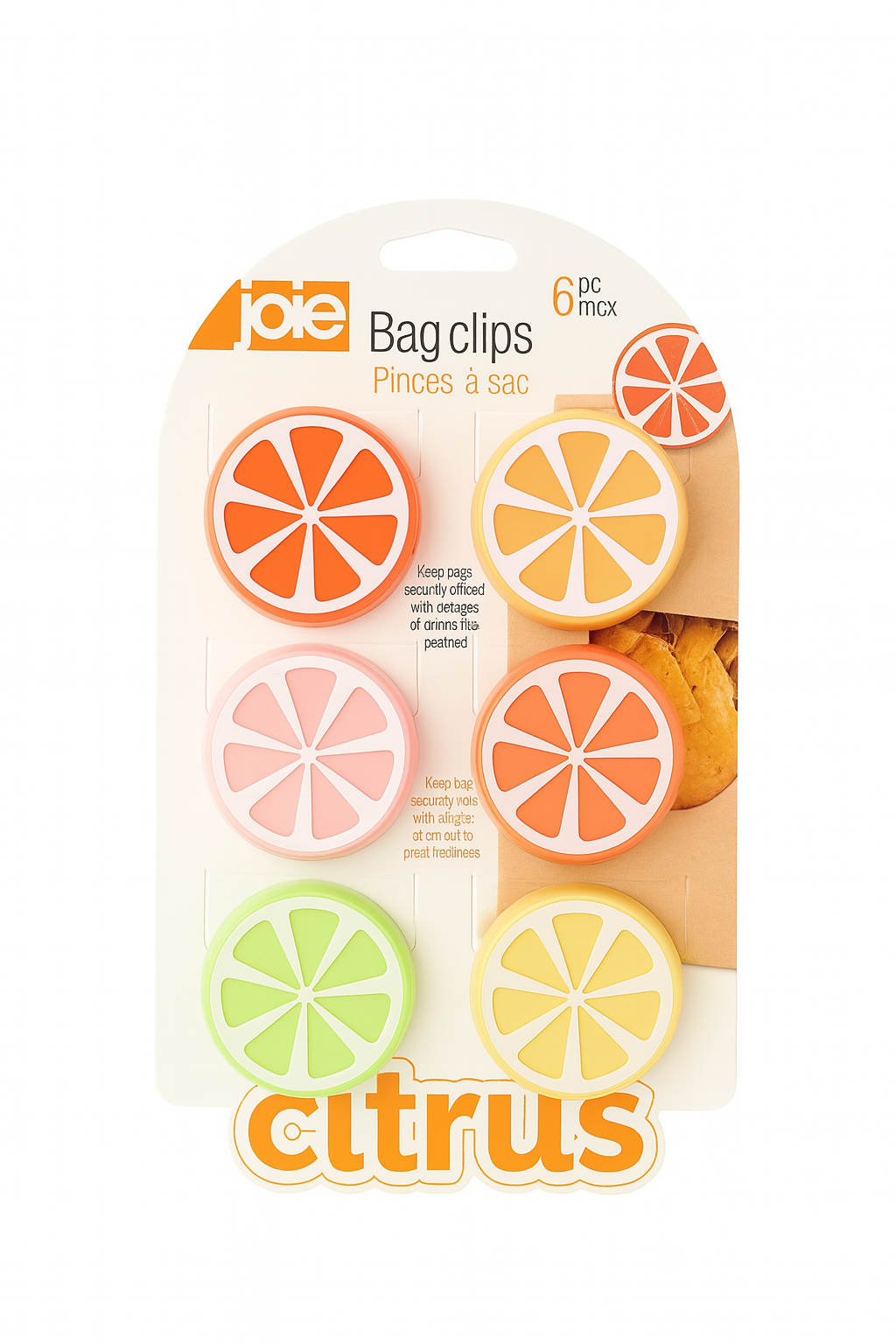 Joie Citrus Bag Clips 6pk