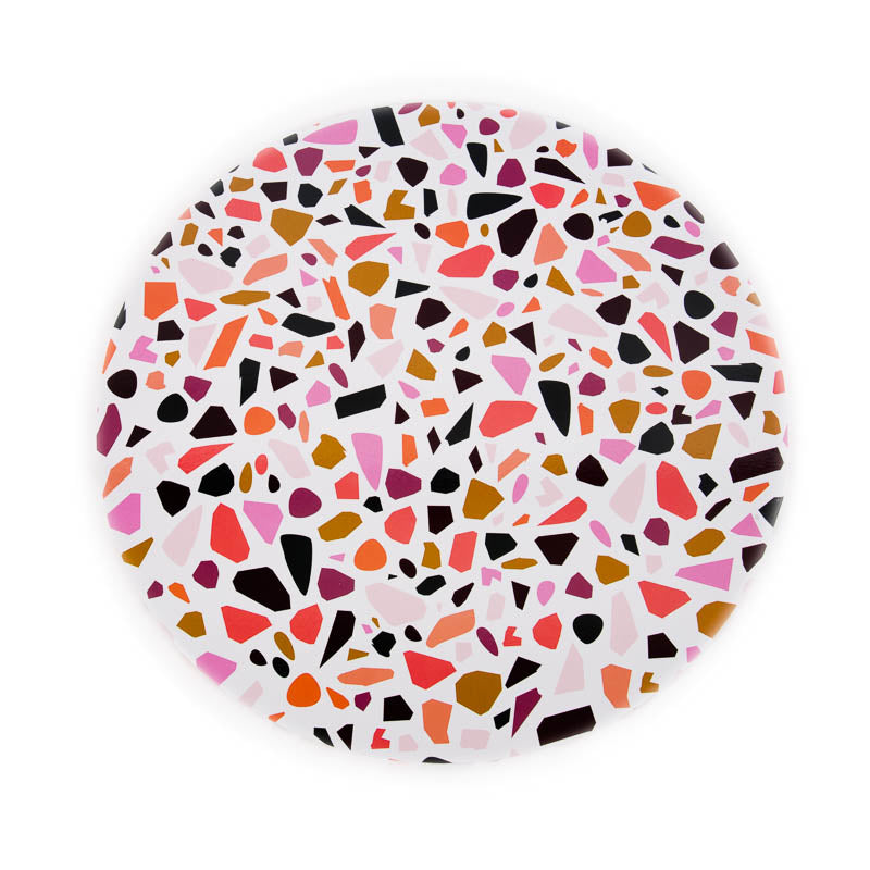 Bake Group Food Presentation Board Round Terrazzo 12in