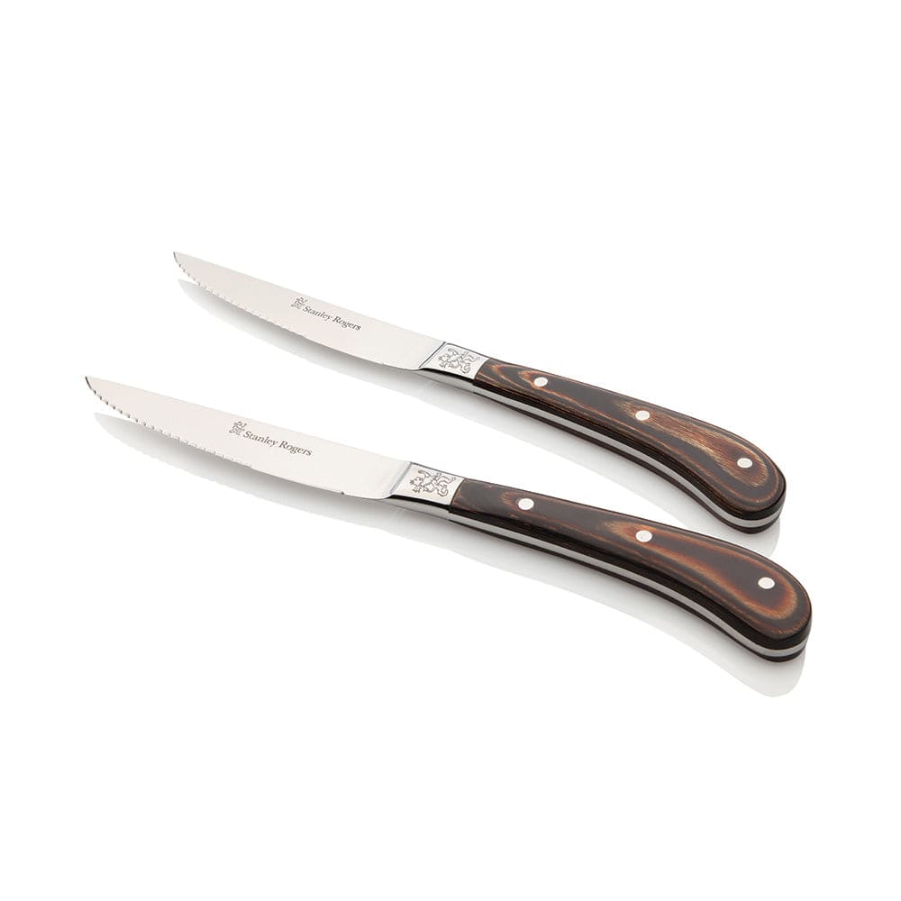 Stanley Rogers Pistol Grip Woodlands Steak Knife Set 4 Piece