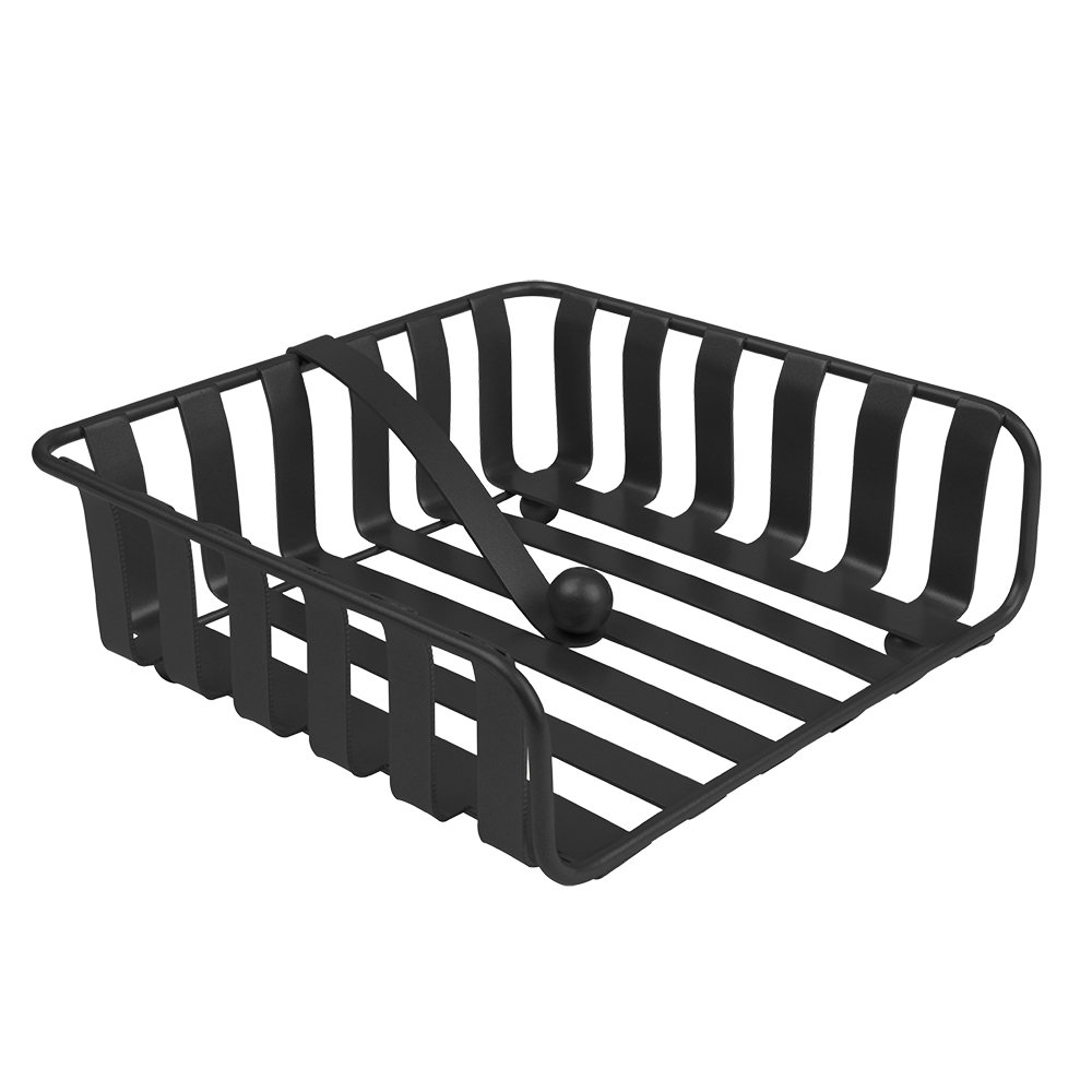 Spectrum Striped Weighted Napkin Holder – Black