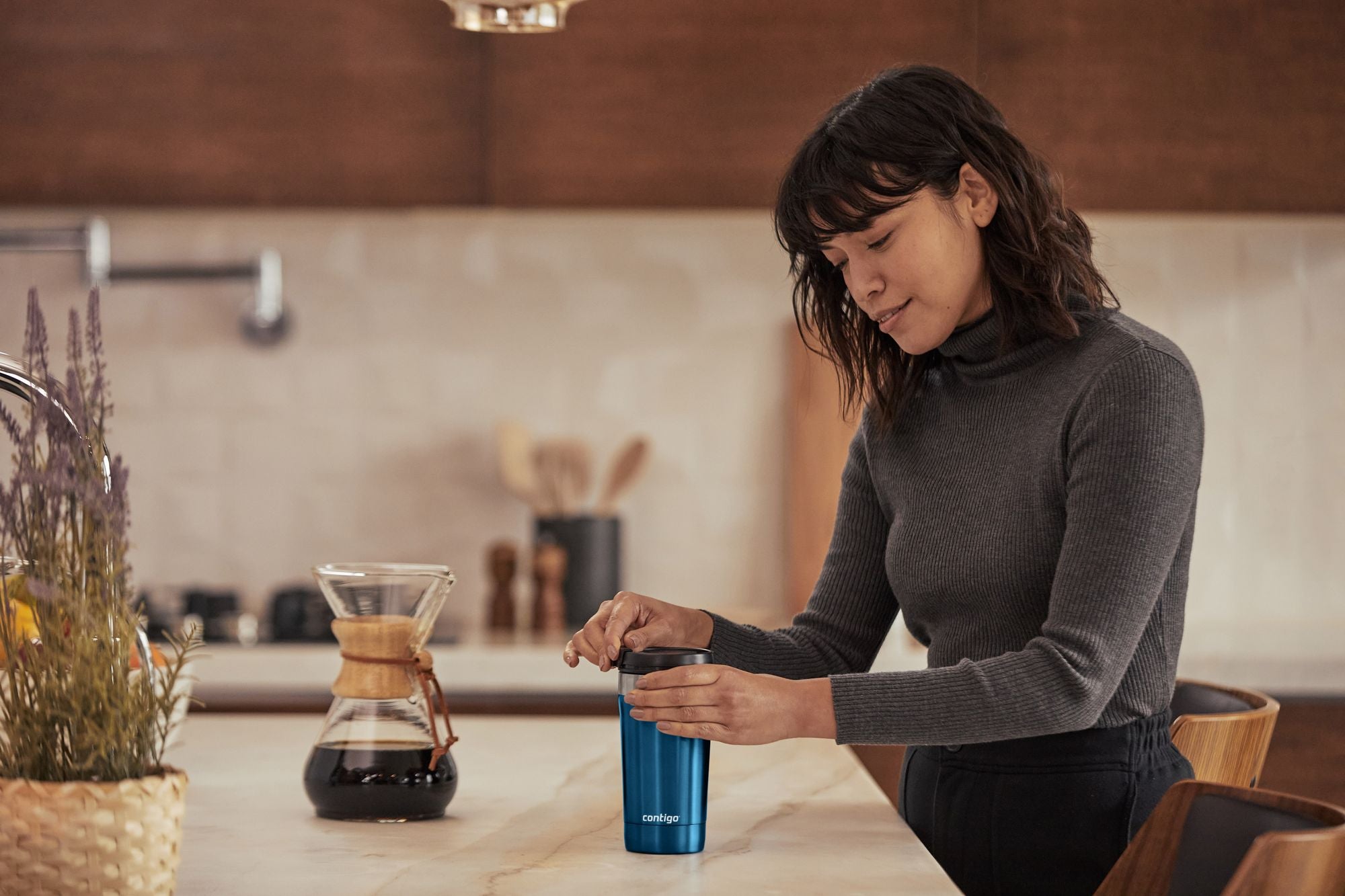 Contigo Uptown Dual Sip Tumbler 473ml Blueberry