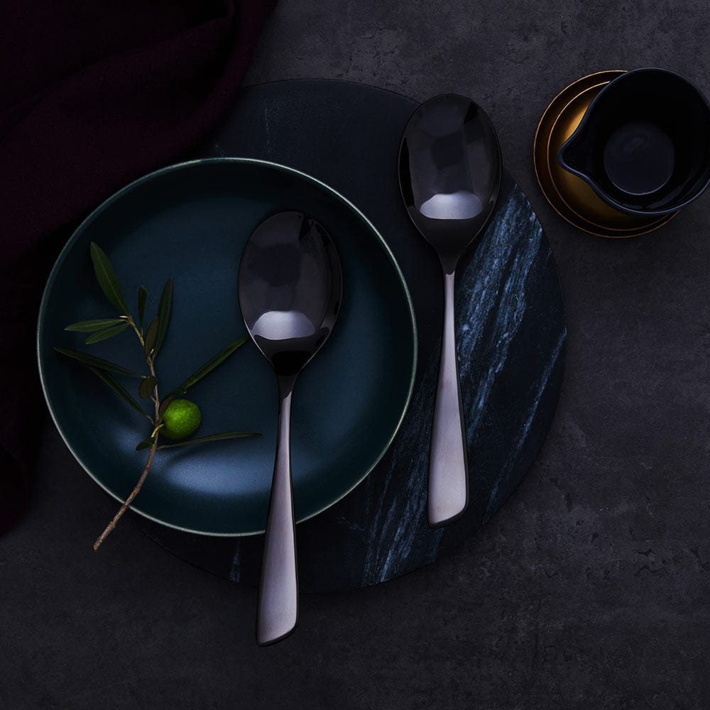 Stanley Rogers Soho Onyx Serving Spoons 2 Piece Set