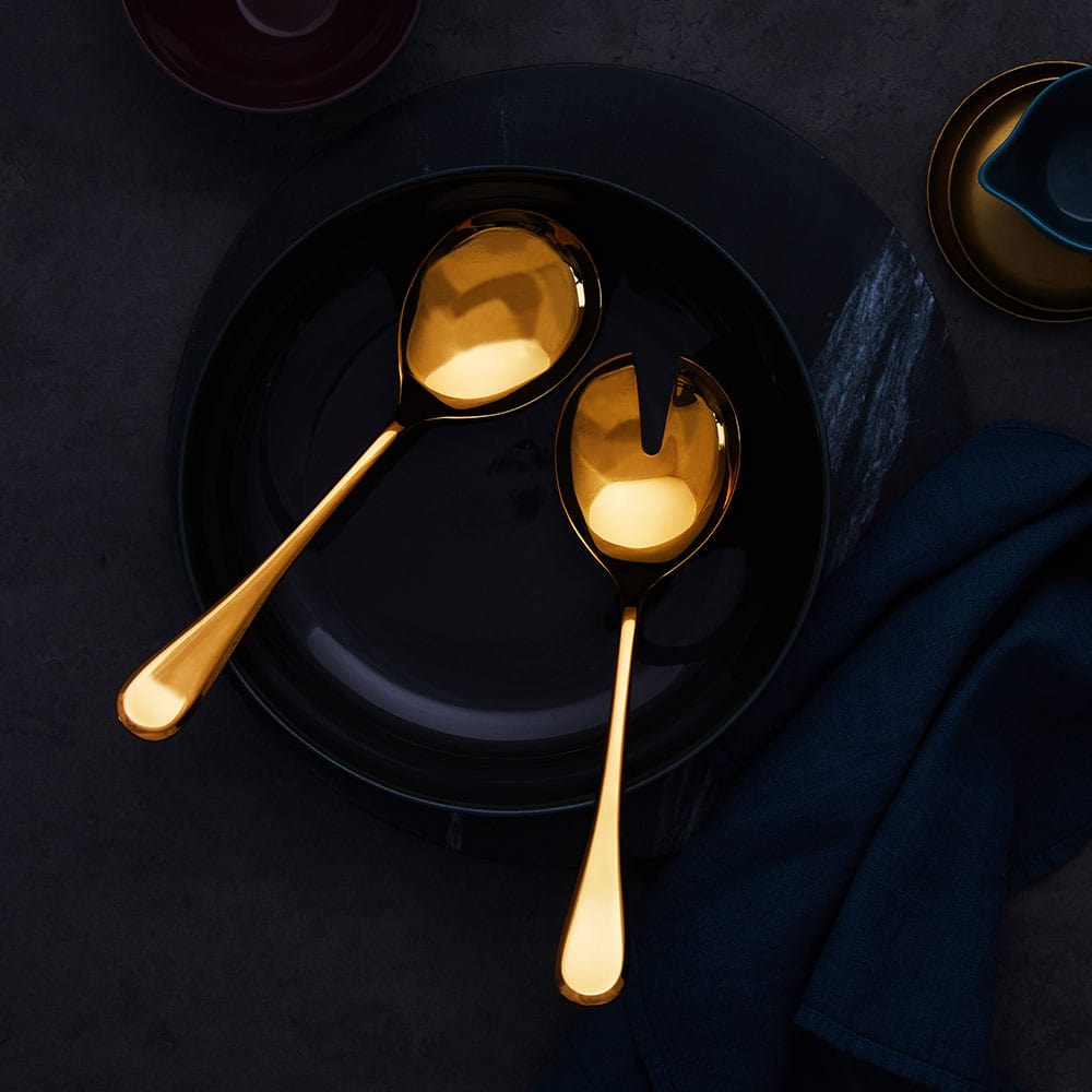 Stanley Rogers Chelsea Gold Salad Fork and Spoon 2 Piece Set
