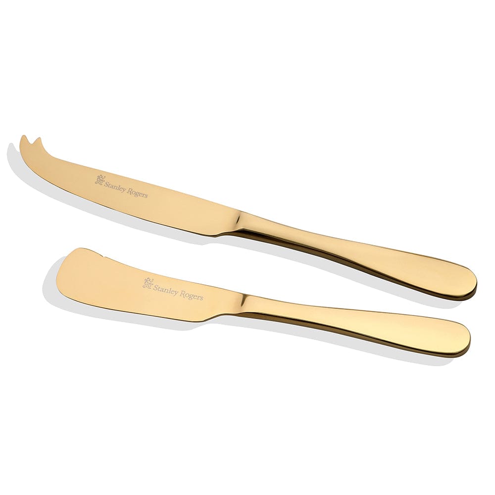Stanley Rogers Albany Gold Cheese Knives 2 Piece Set