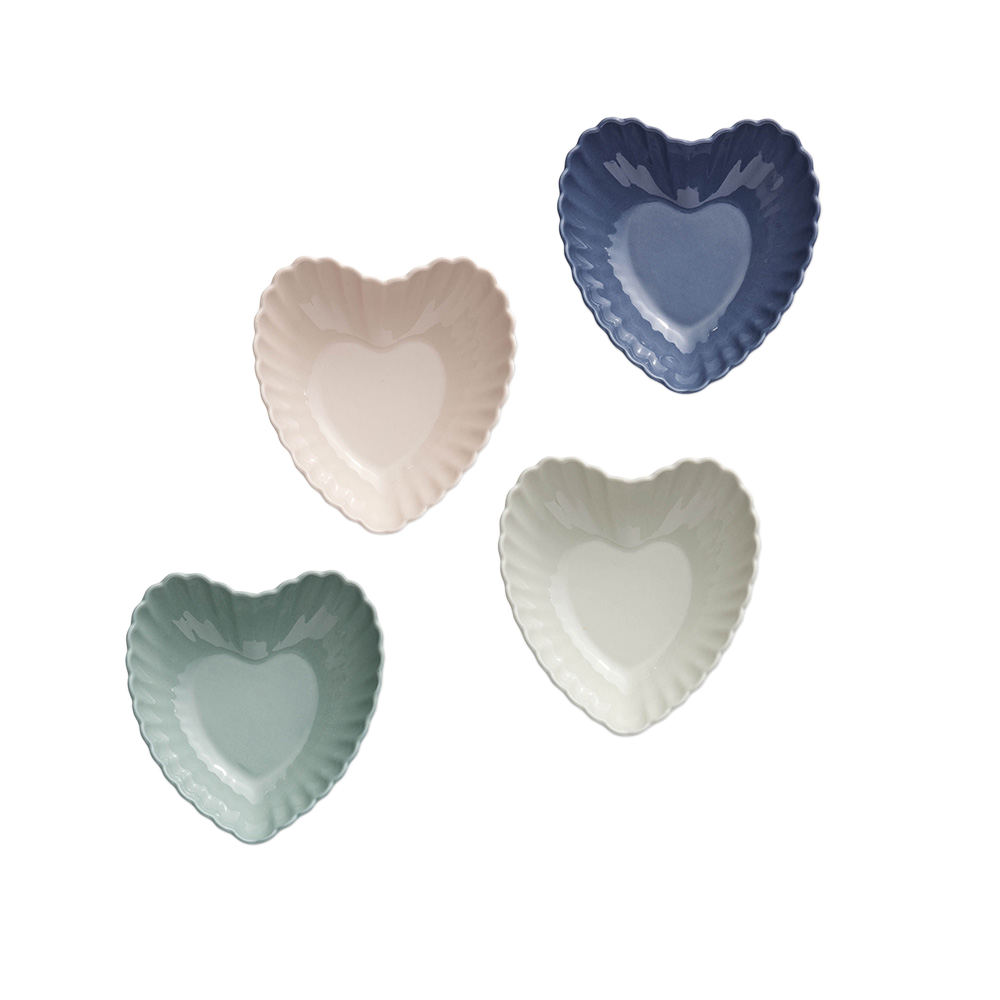 Wiltshire Petite Petal Heart Bowls 14.5cm x 15.5cm x 5cm 4 Piece Set