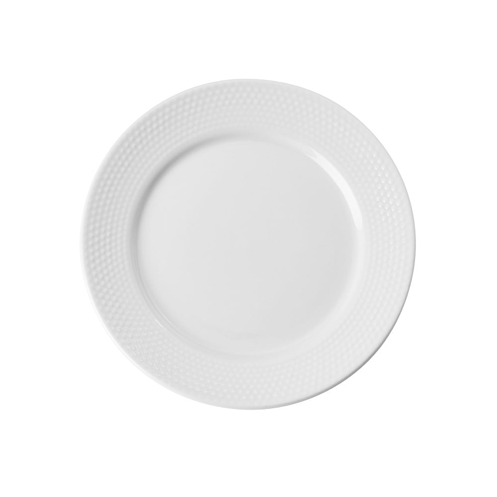 Wiltshire White Stipple Embossed 12 Piece Dinner Set