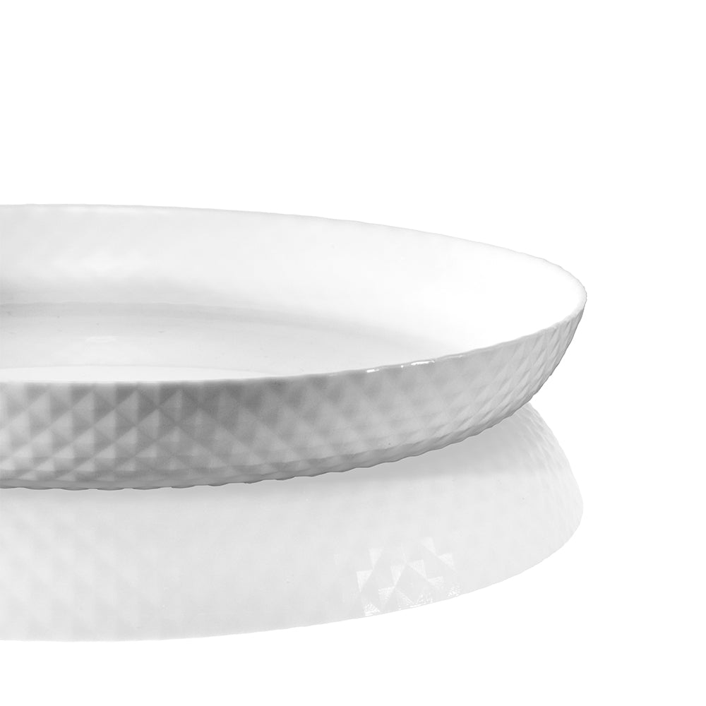Wiltshire Diamond White Dinner Plate 25cm x 2.9cm
