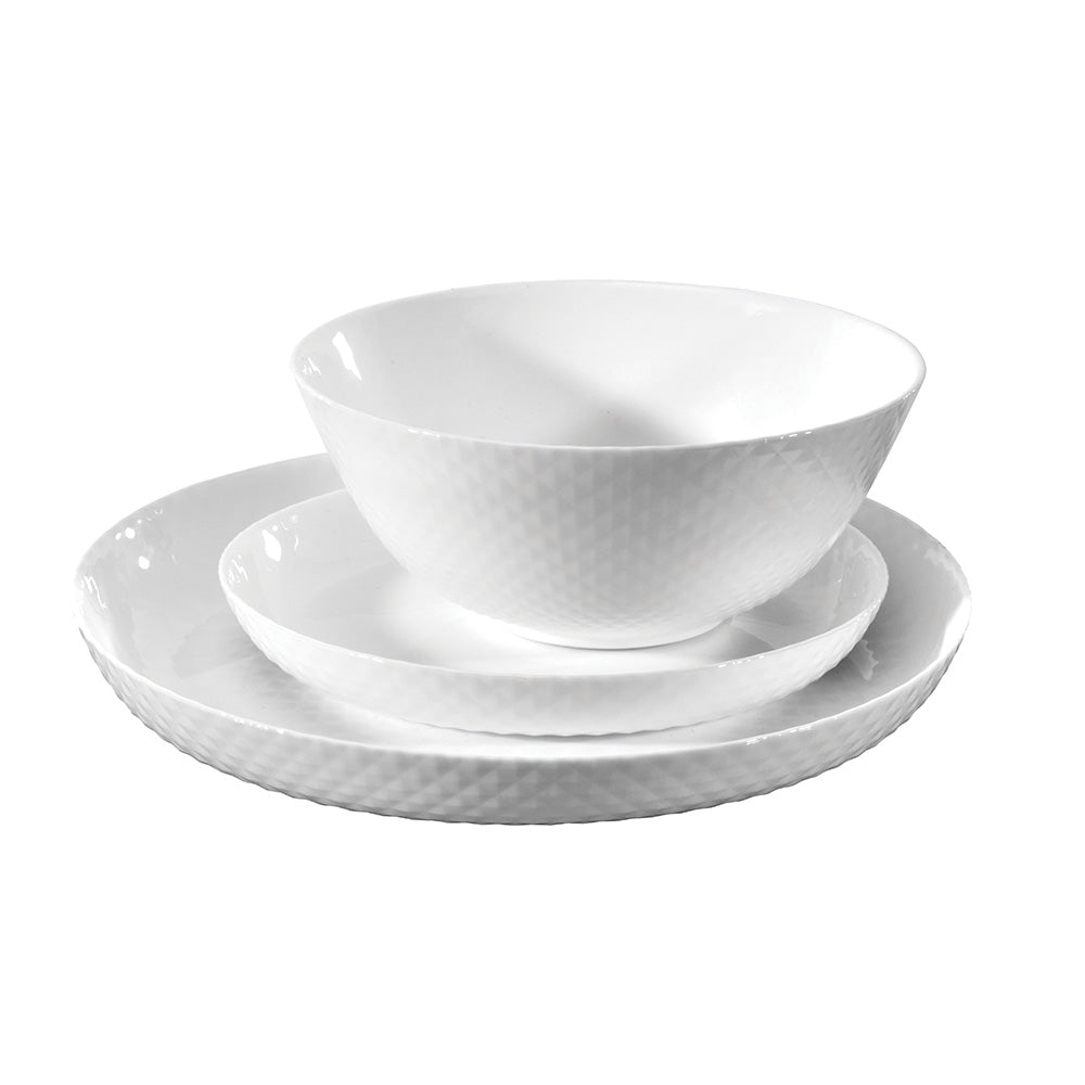 Wiltshire Diamond White 12 Piece Dinner Set