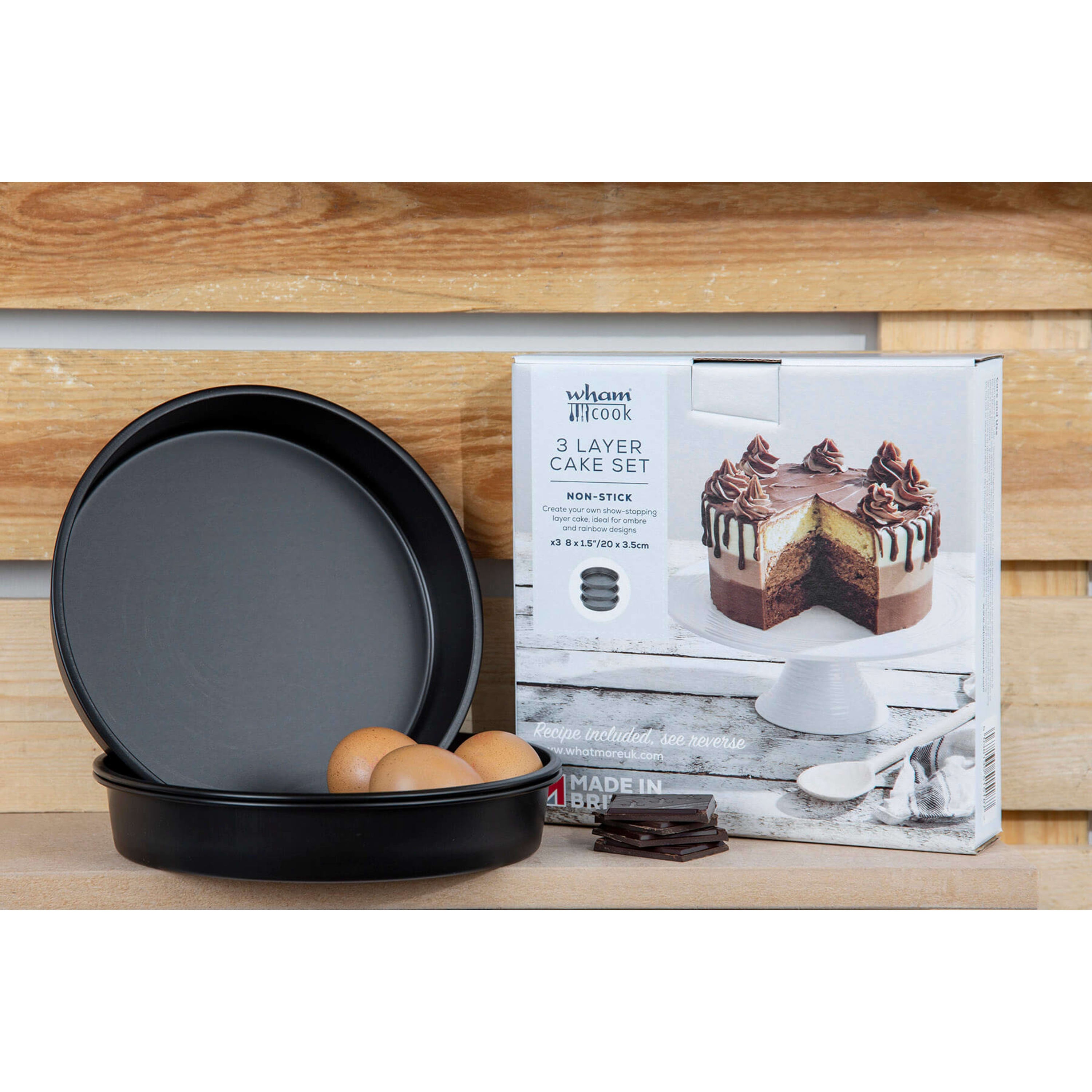 Wham Cook 3 Layer Rainbow Cake Pan Set 20cm