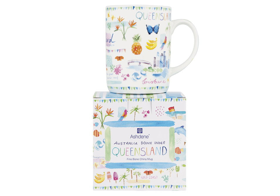 Ashdene Australia Down Under Queensland Mug
