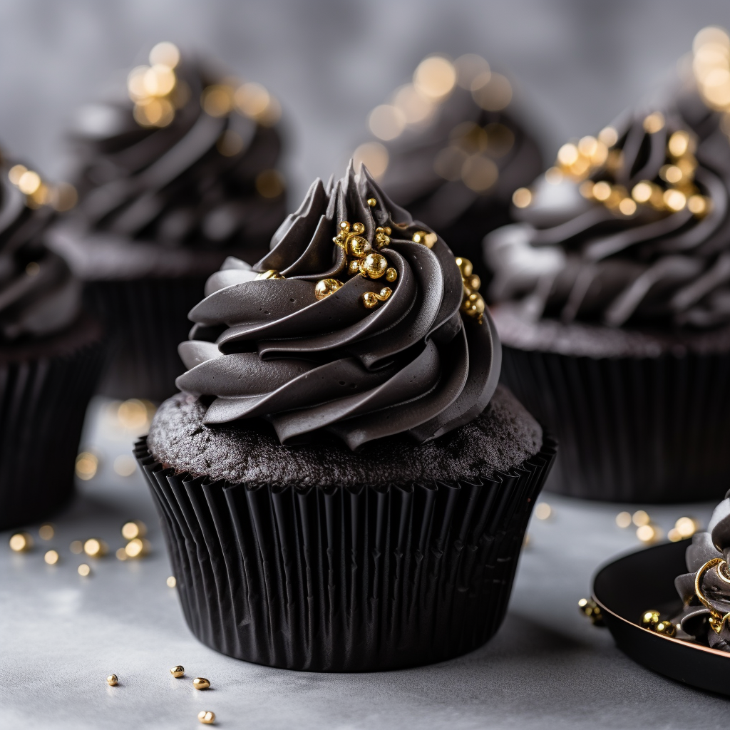 Papyrus Standard Foil Baking Cups Base Black 50mm 50 Pack