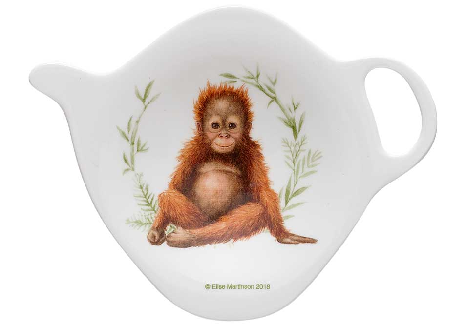 Ashdene Wild Baby Animals Orangutan Tea Bag Holder