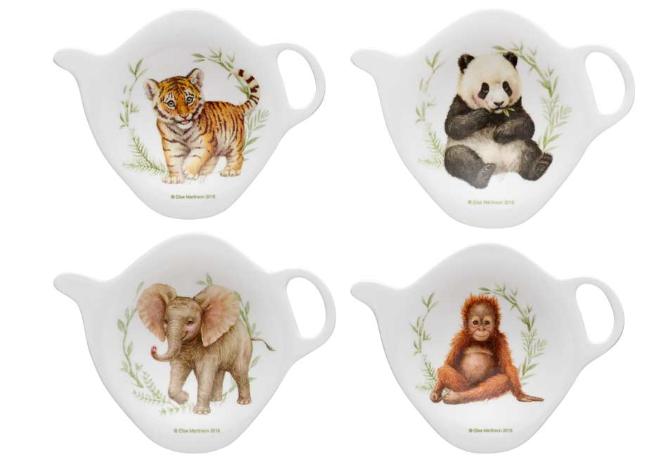 Ashdene Wild Baby Animals Tea Bag Holder