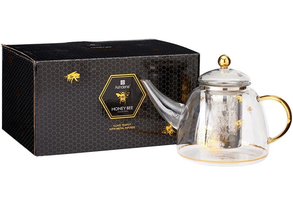 Ashdene Honey Bee Glass Teapot